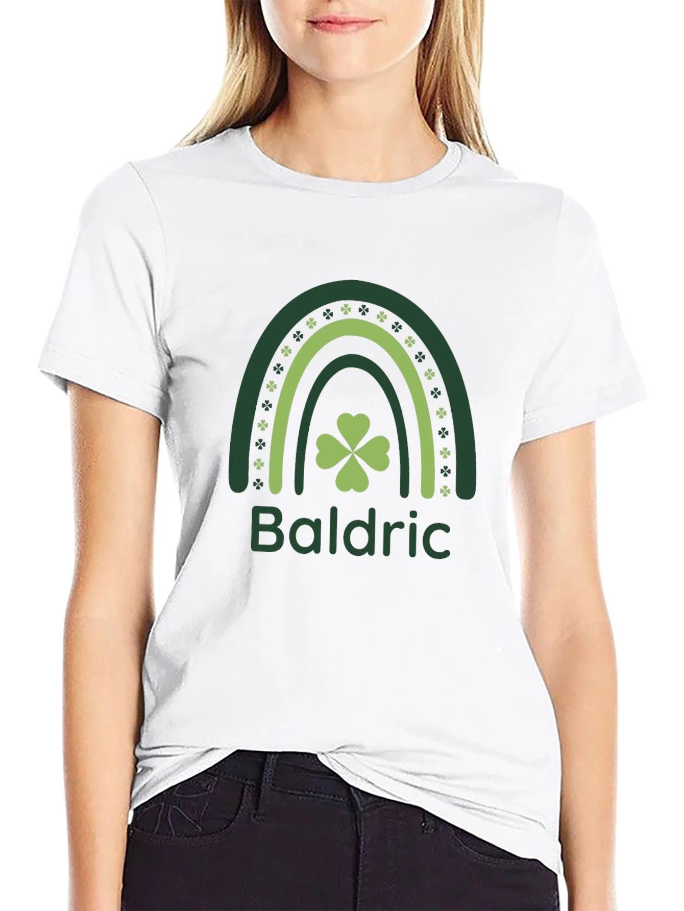 Baldric St. Patricks Day T-Shirt - Shamrock Rainbow