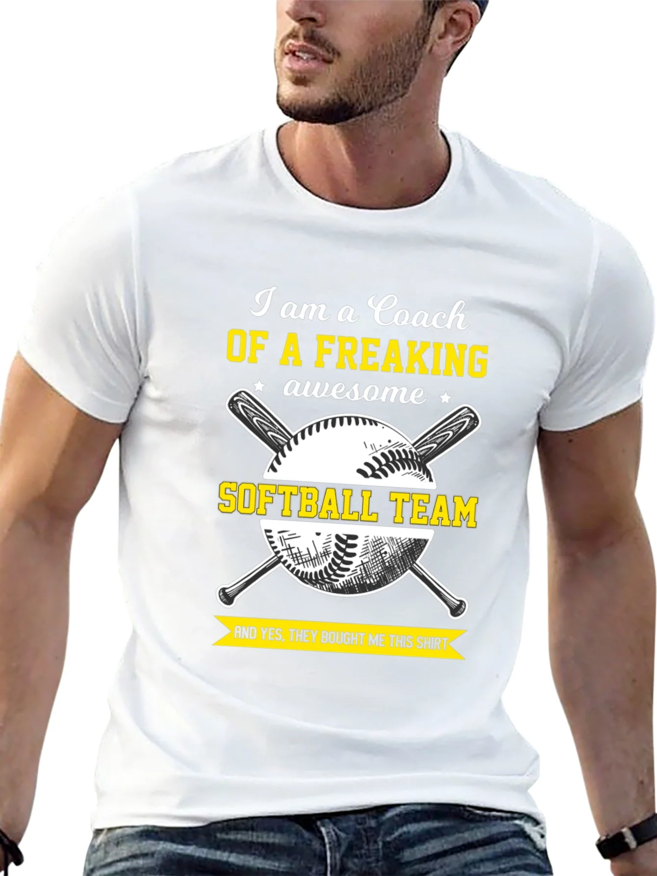 Awesome Coach Softball Team T-Shirt