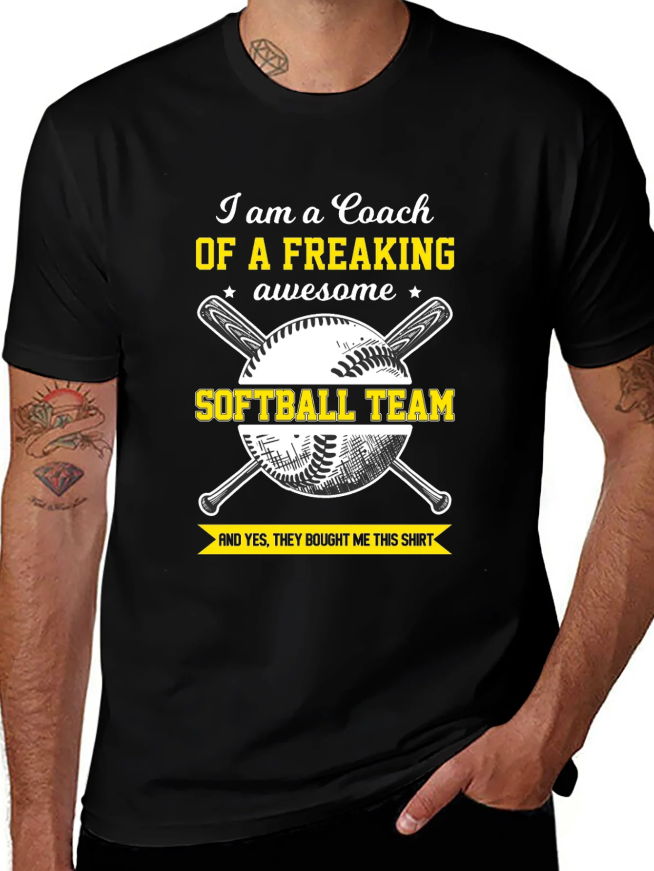 Awesome Coach Softball Team T-Shirt
