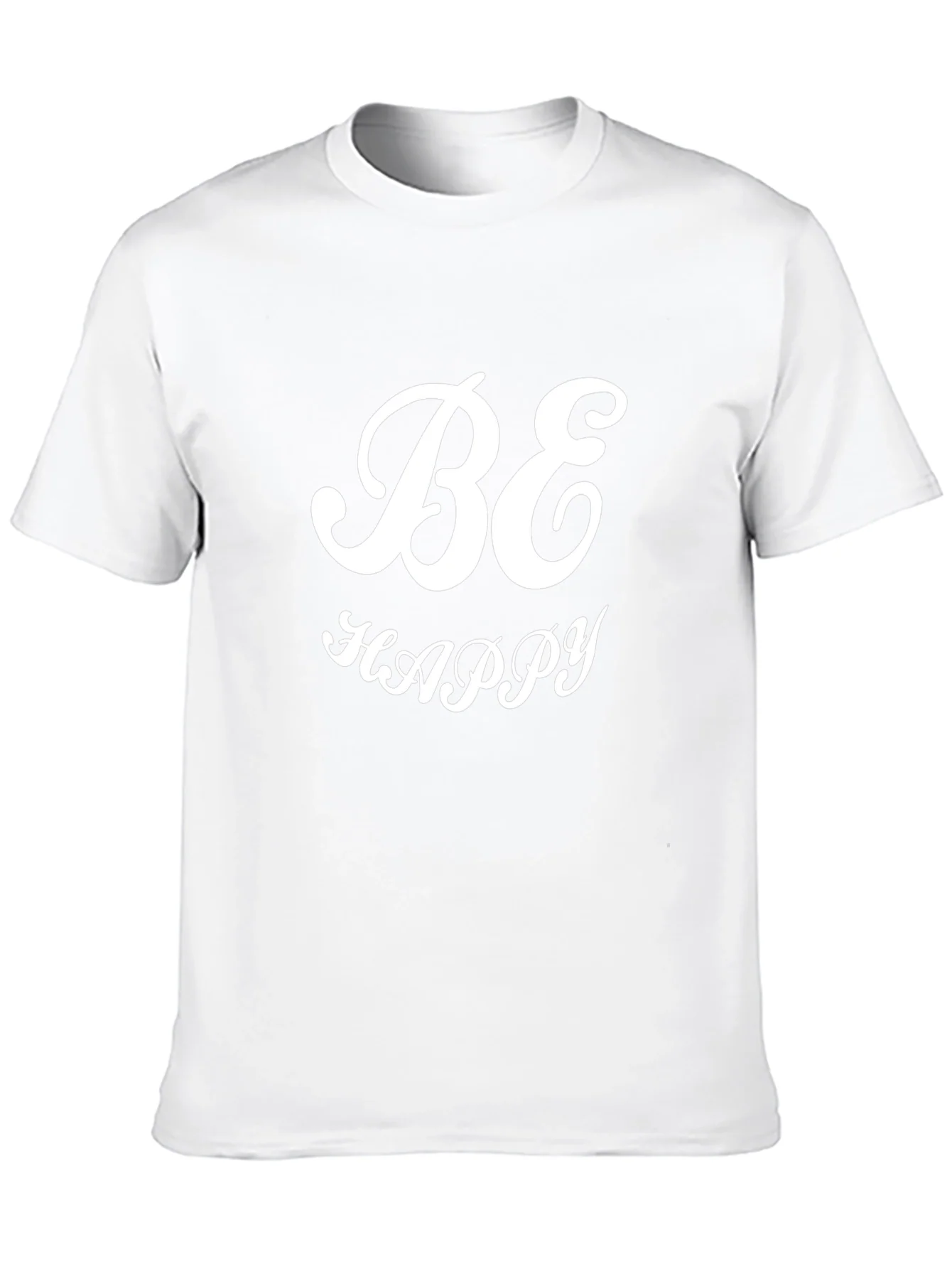 Be Happy Black Graphic Tee - Stylish Comfort