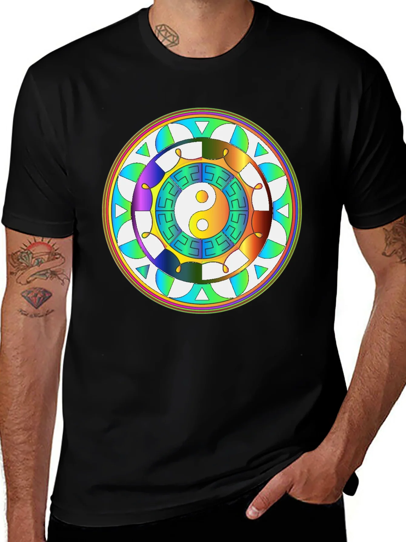 Yin Yang Mandala Graphic Tee