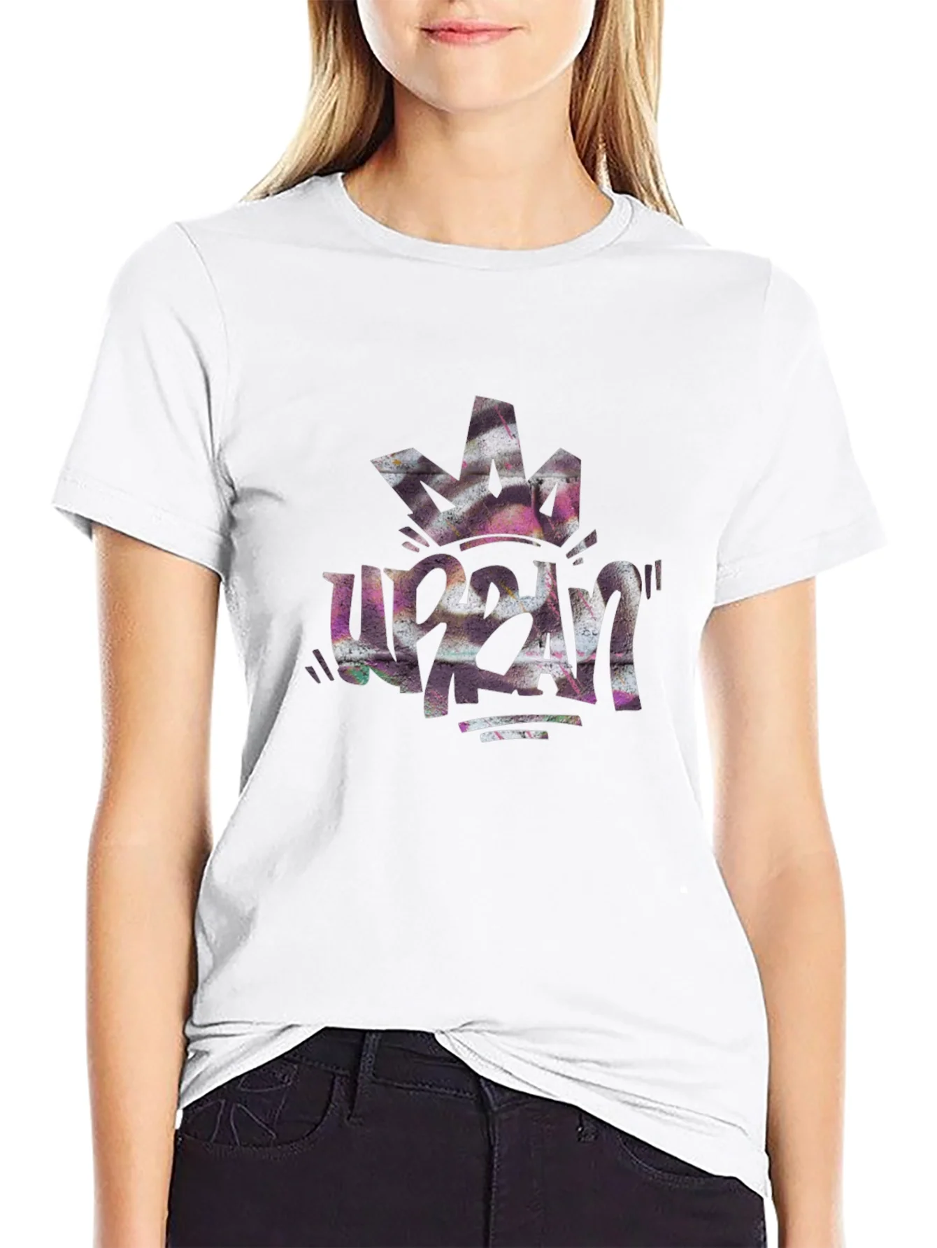 Urban Crown Graphic Black Tee
