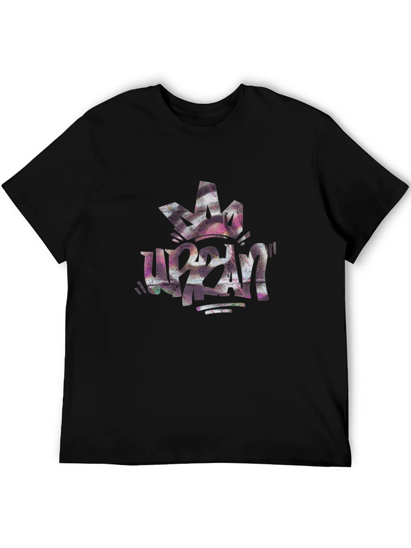 Urban Crown Graphic Black Tee
