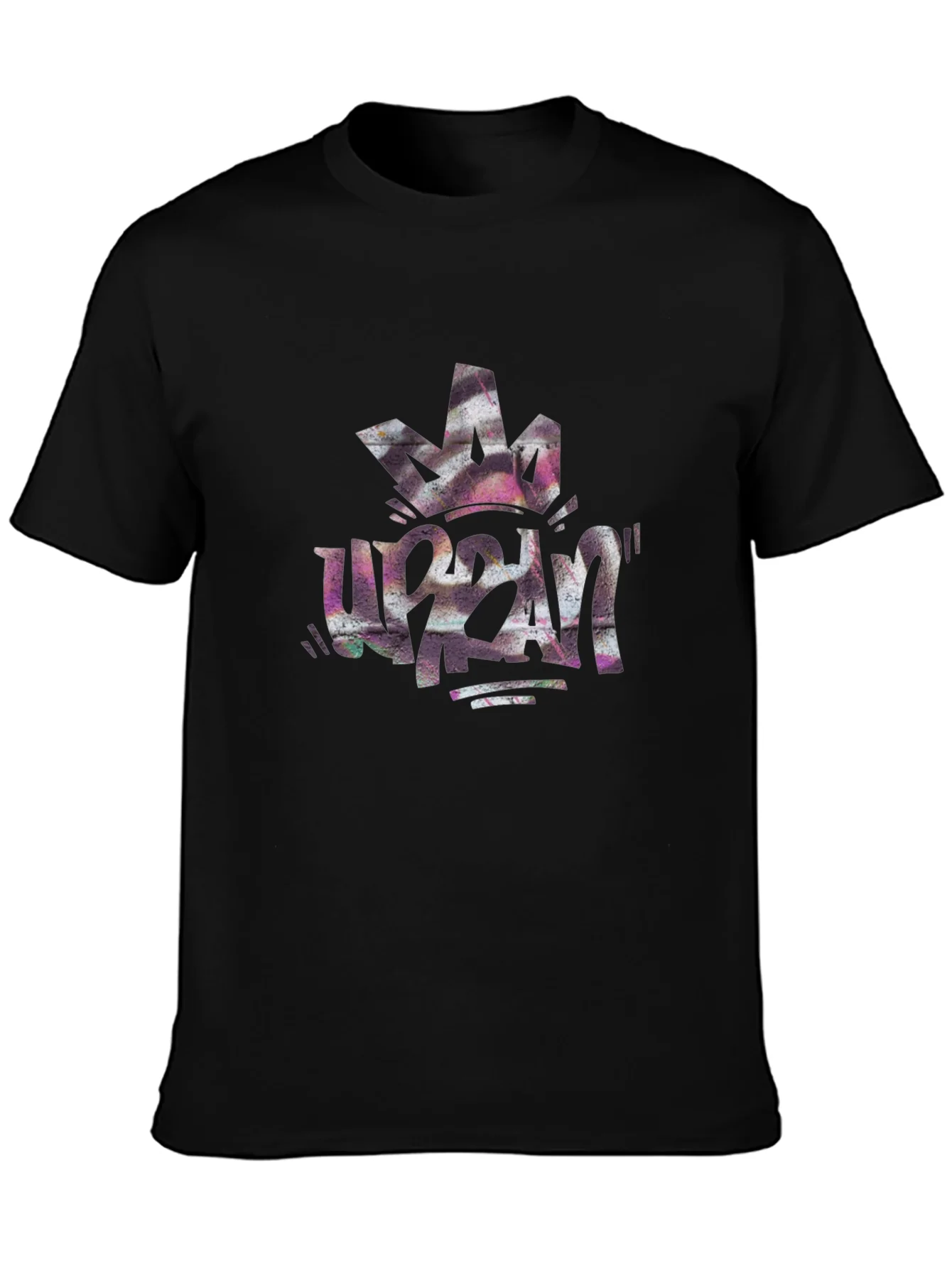 Urban Crown Graphic Black Tee