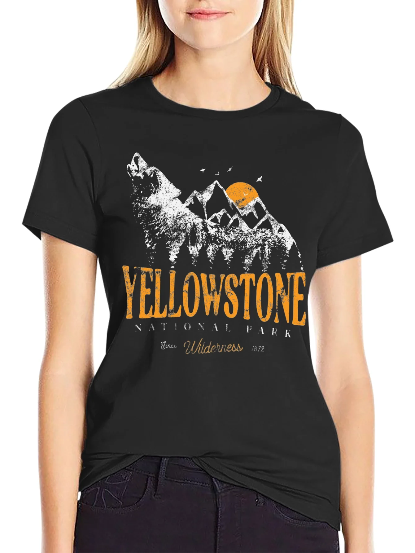 Yellowstone National Park Graphic Tee - Black