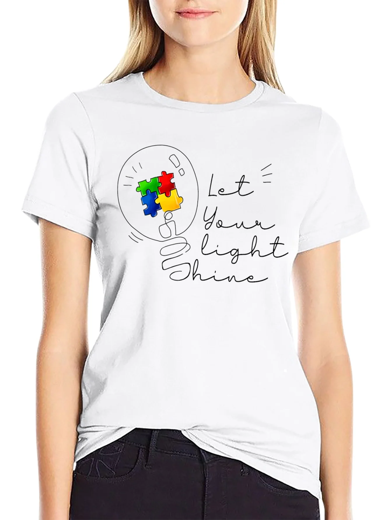 Autism Awareness T-Shirt - Let Your Light Shine