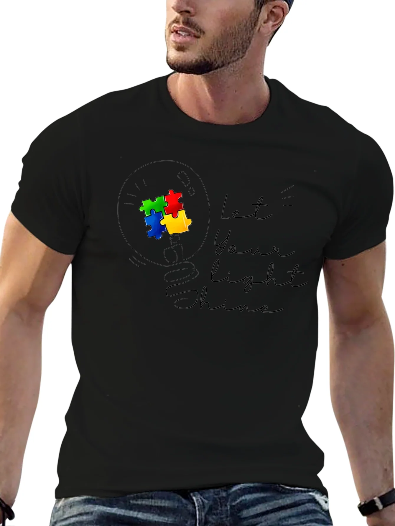 Autism Awareness T-Shirt - Let Your Light Shine