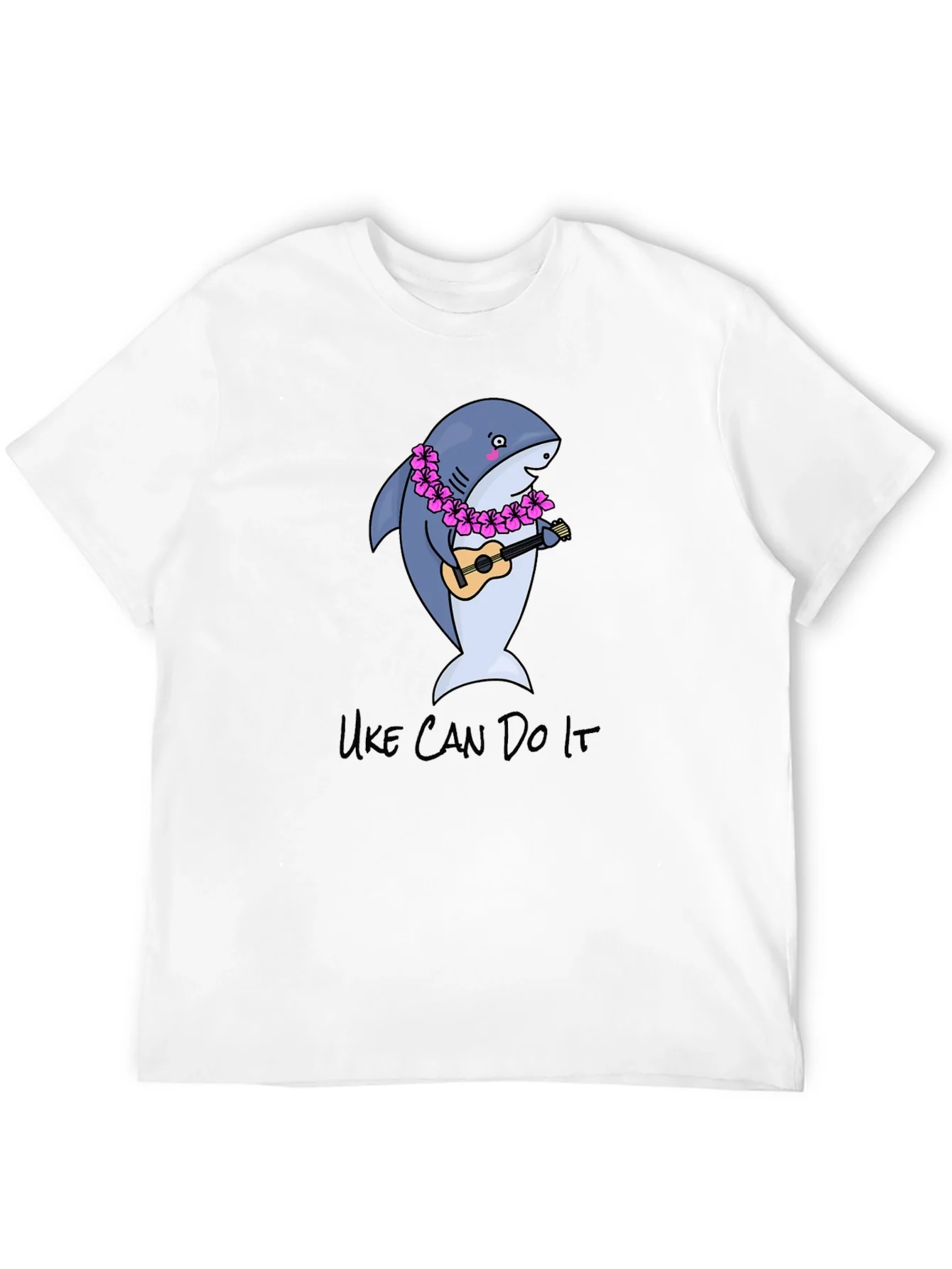 Uke Can Do It Shark Ukulele Graphic T-Shirt
