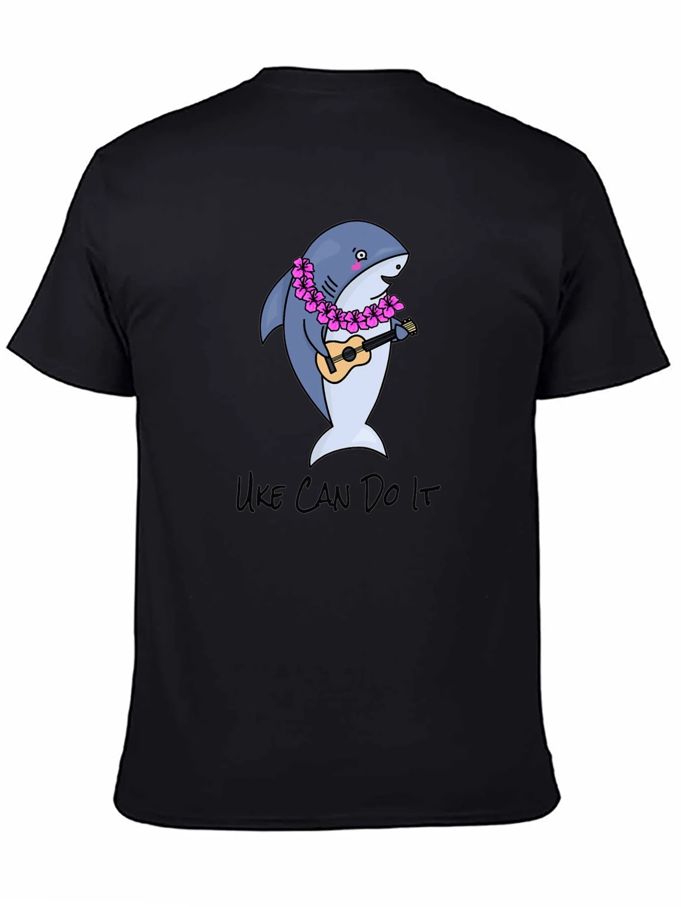 Uke Can Do It Shark Ukulele Graphic T-Shirt