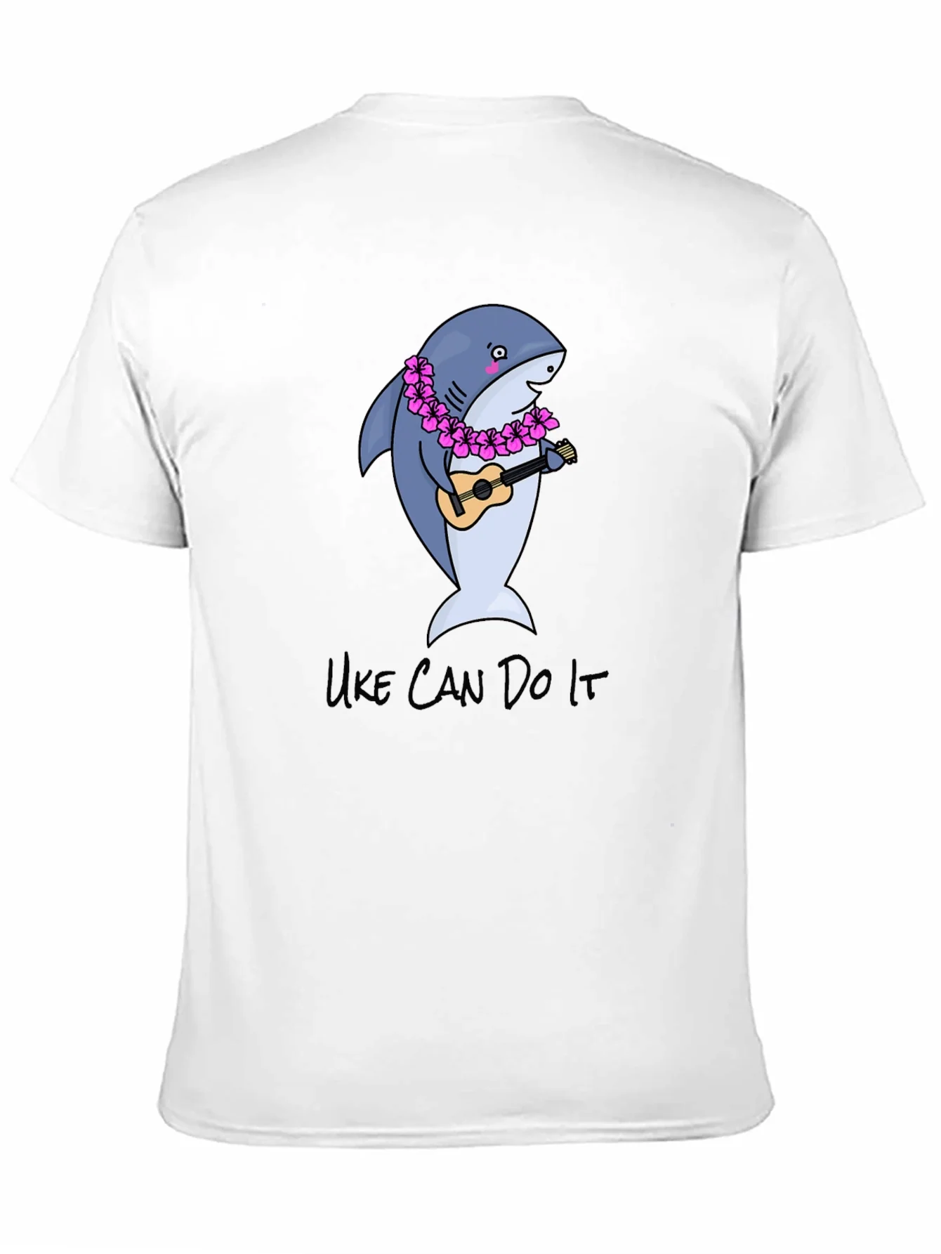 Uke Can Do It Shark Ukulele Graphic T-Shirt
