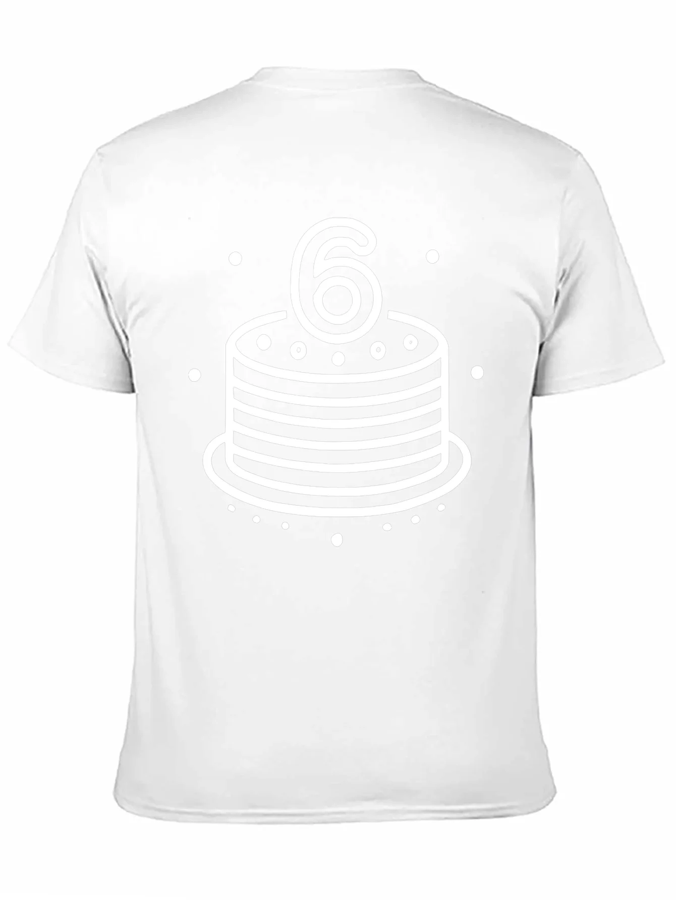 6th Birthday Cake T-Shirt - Black