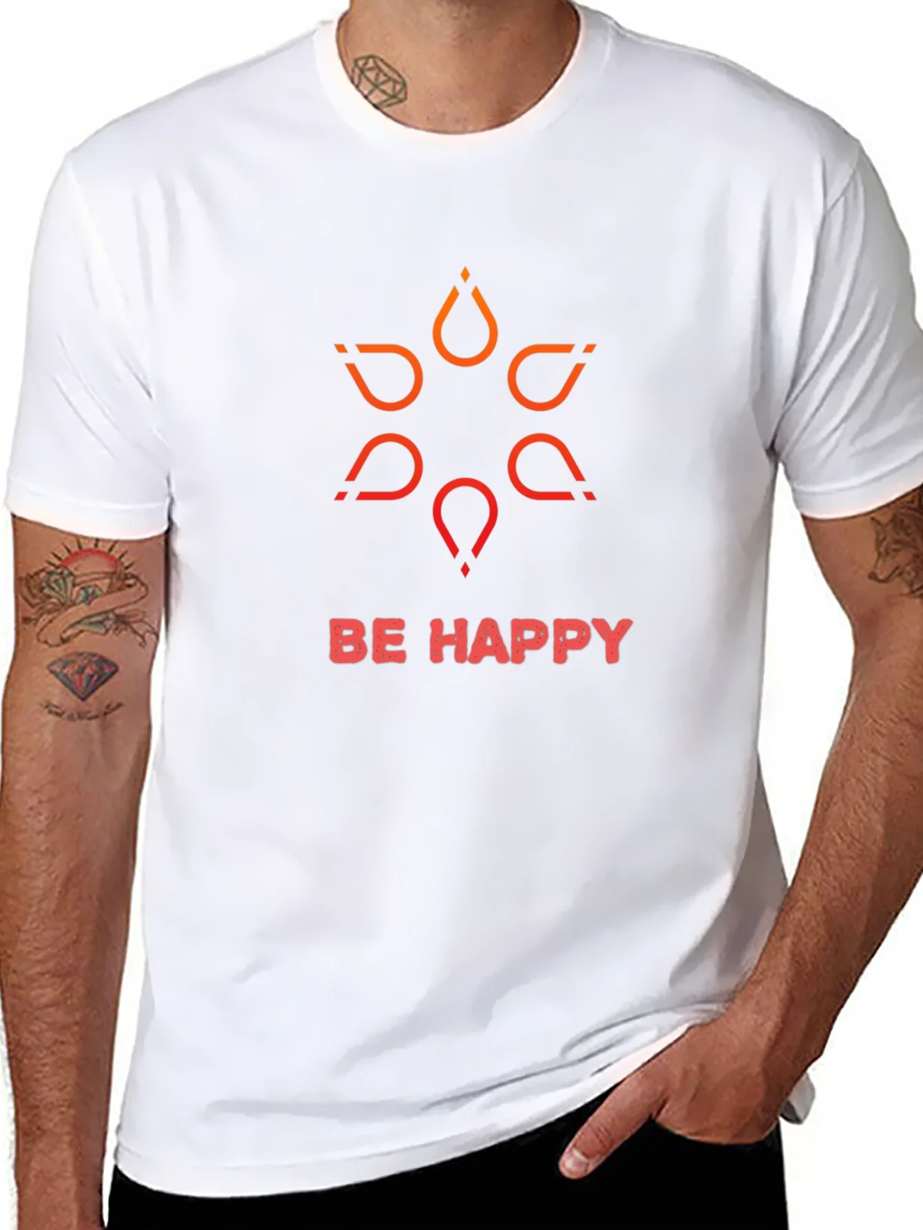 Be Happy Graphic Tee - Black T-Shirt