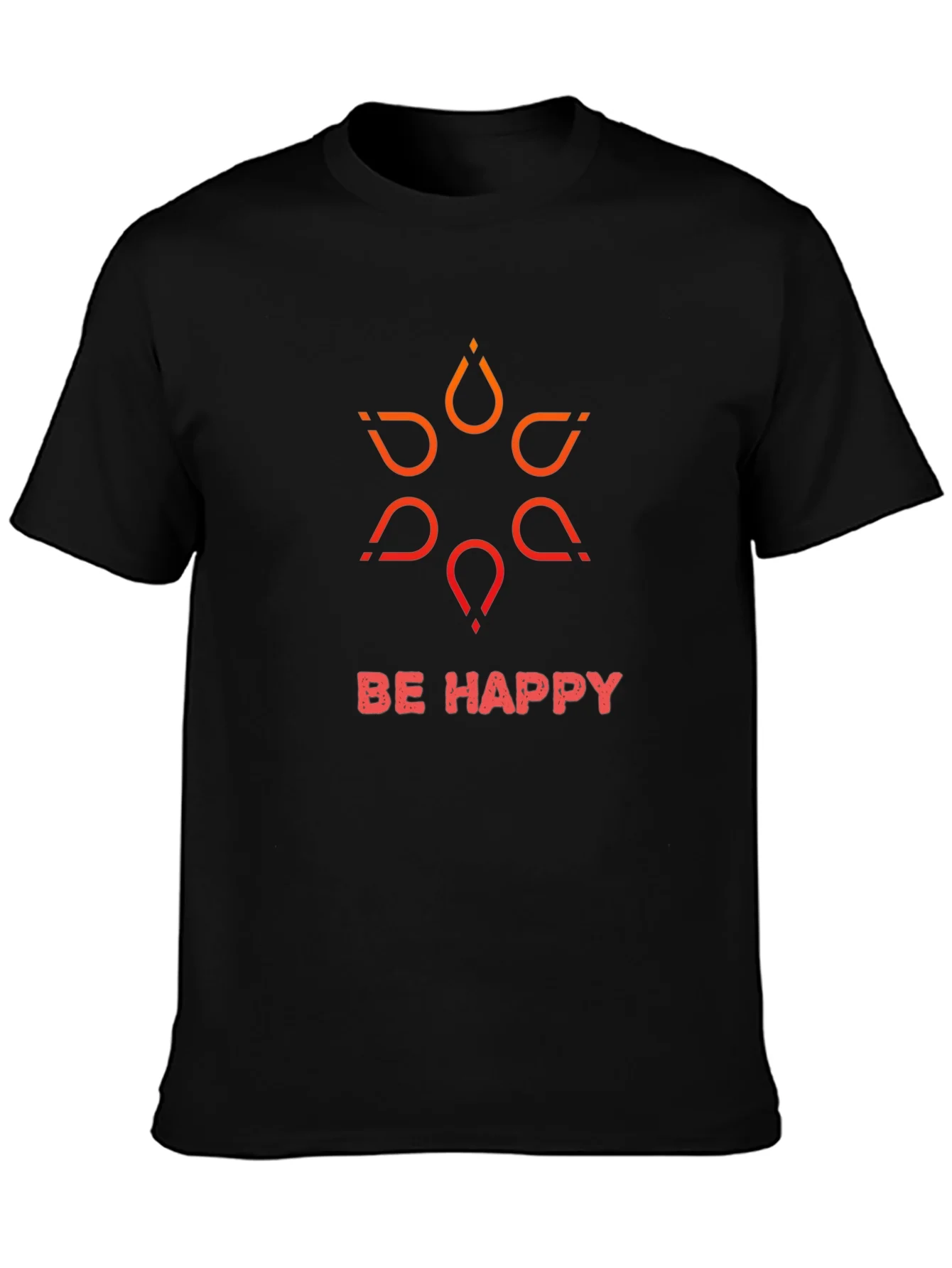 Be Happy Graphic Tee - Black T-Shirt