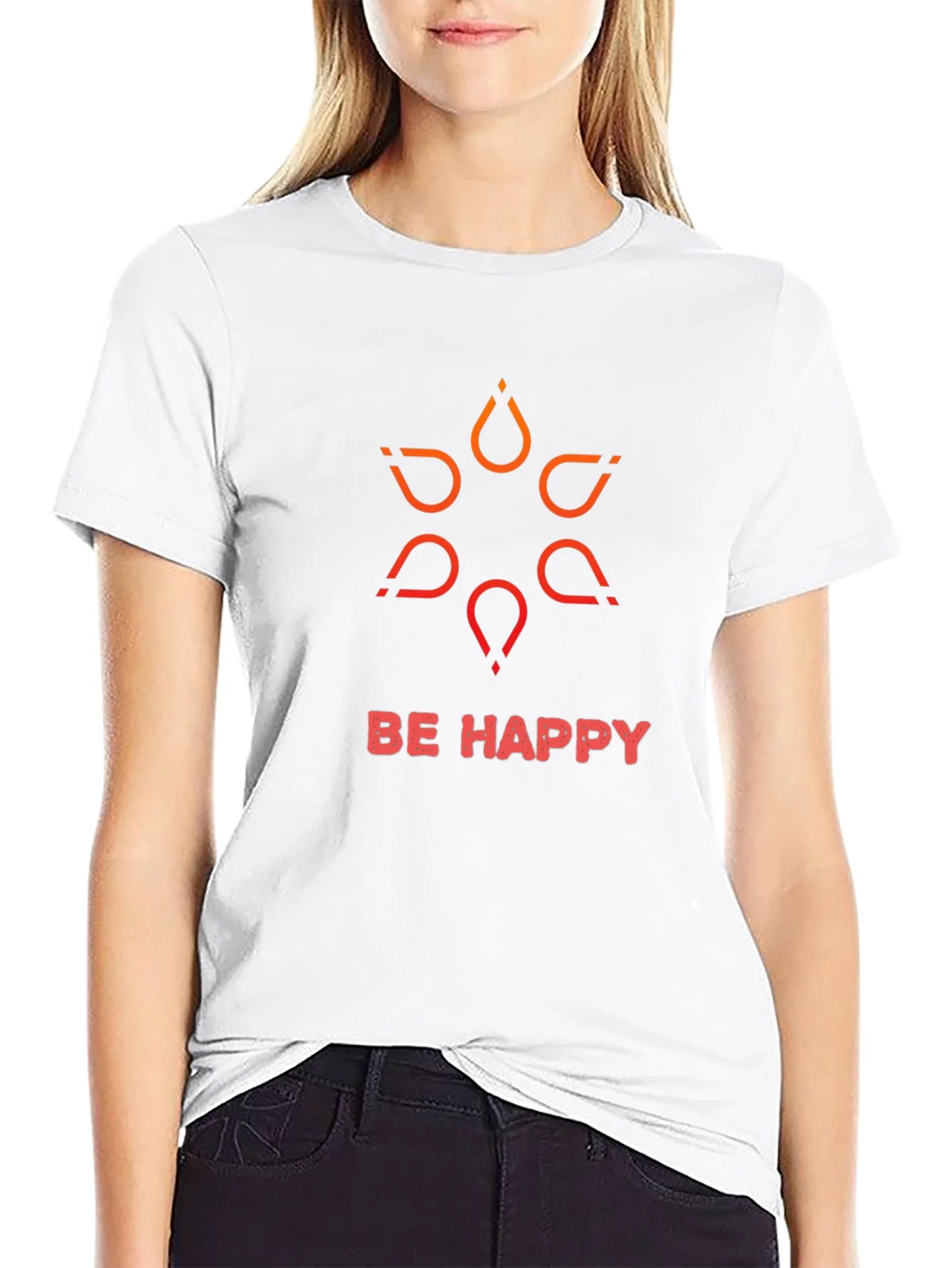 Be Happy Graphic Tee - Black T-Shirt