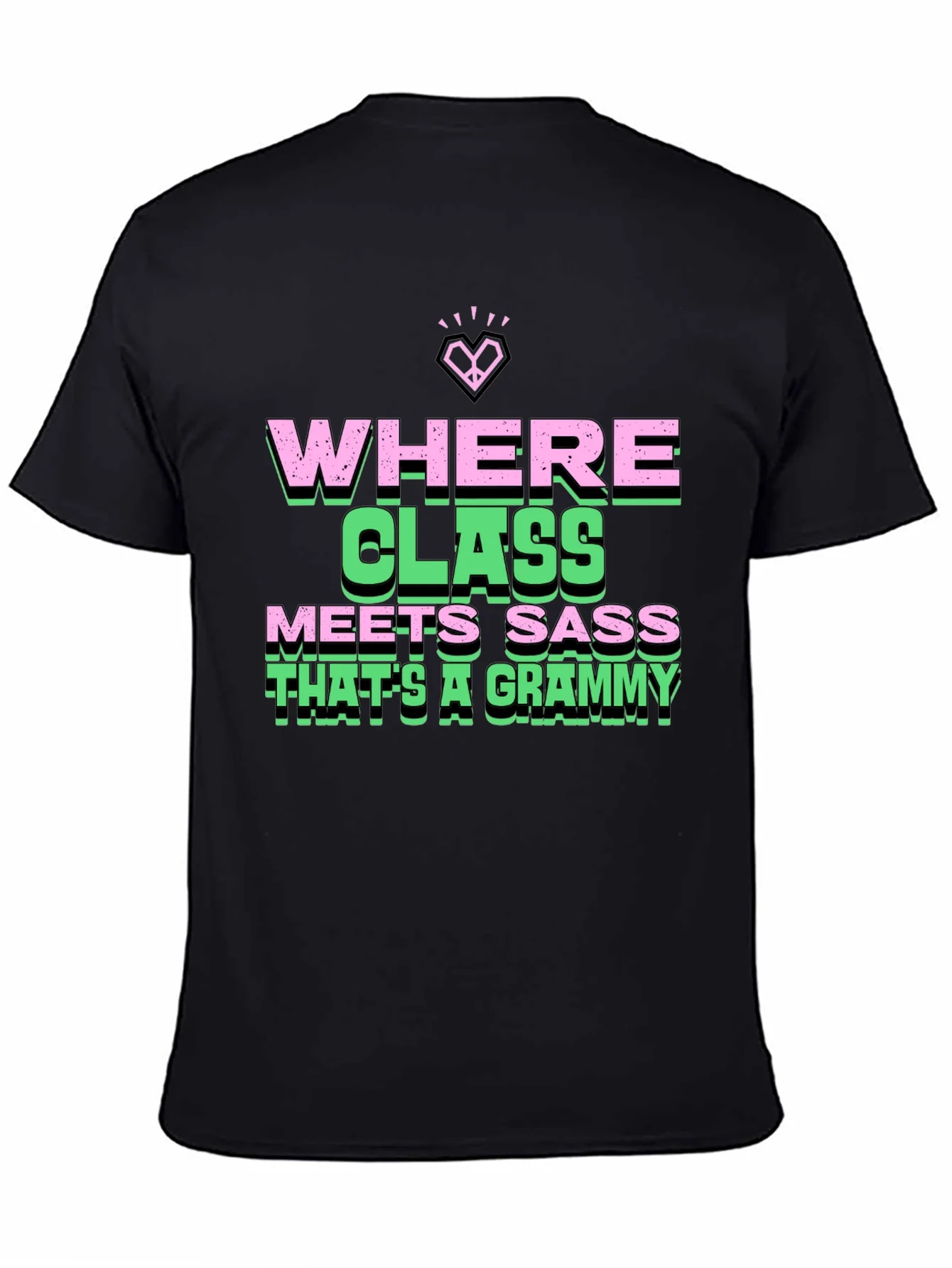 Where Class Meets Sass Black Graphic Tee