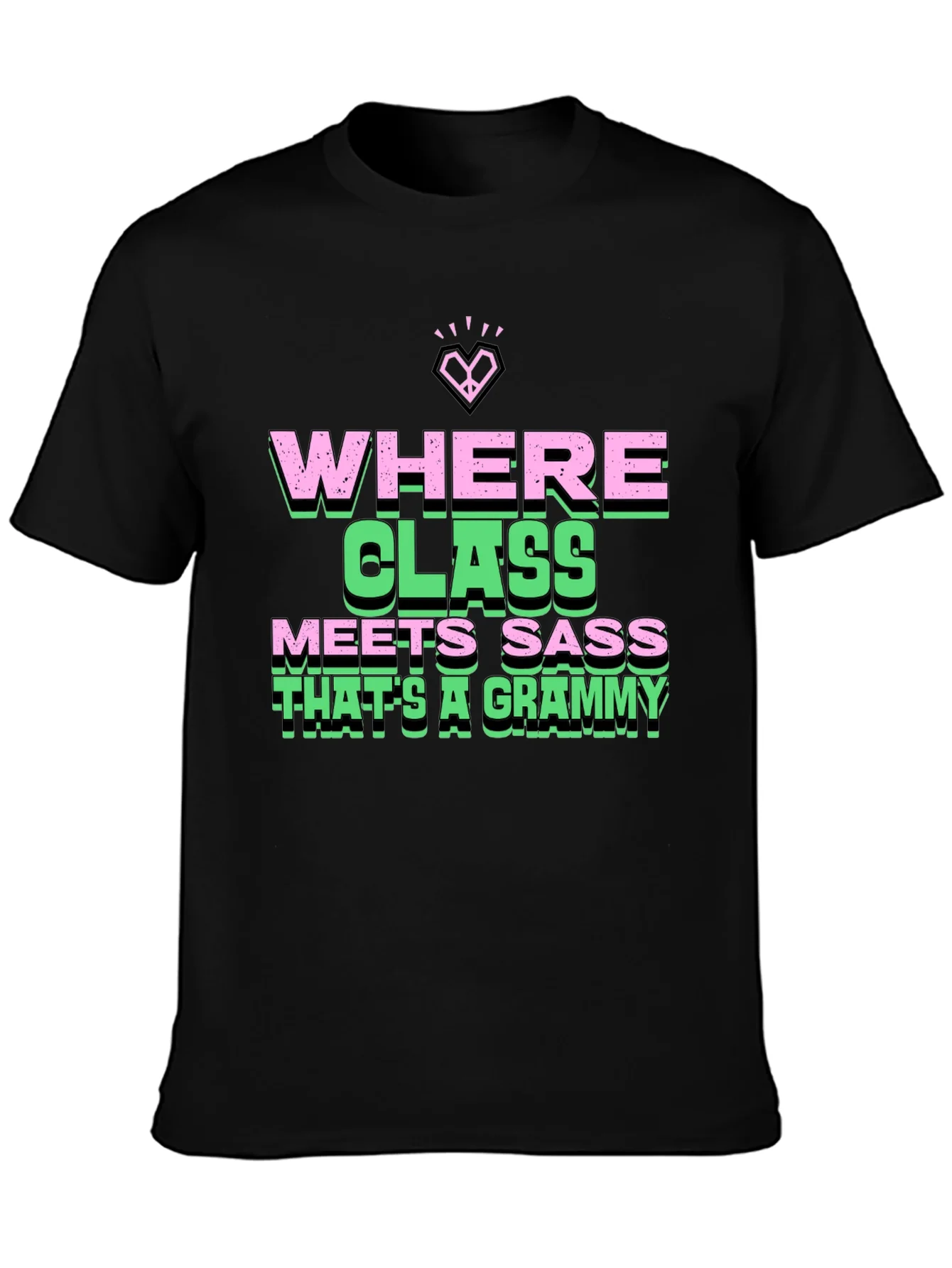 Where Class Meets Sass Black Graphic Tee