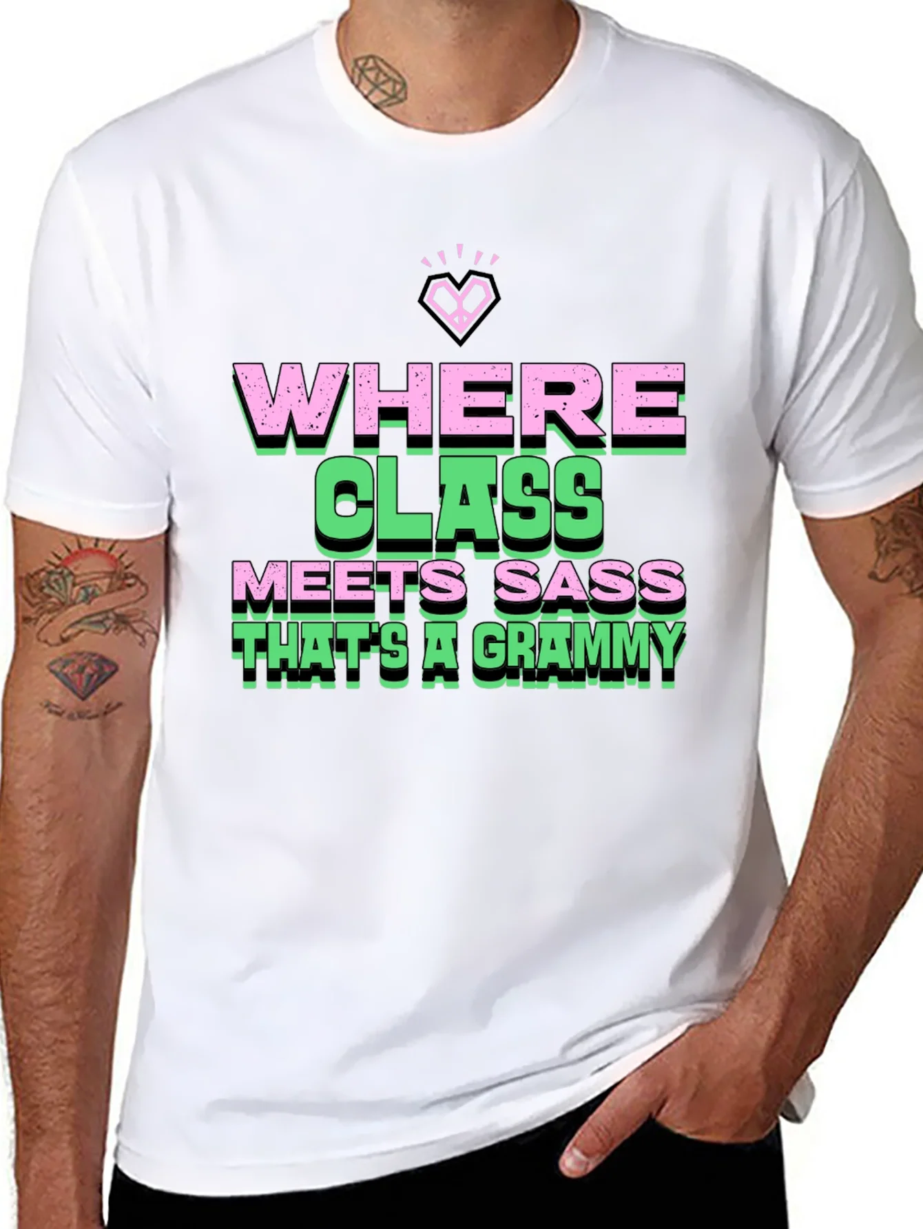 Where Class Meets Sass Black Graphic Tee