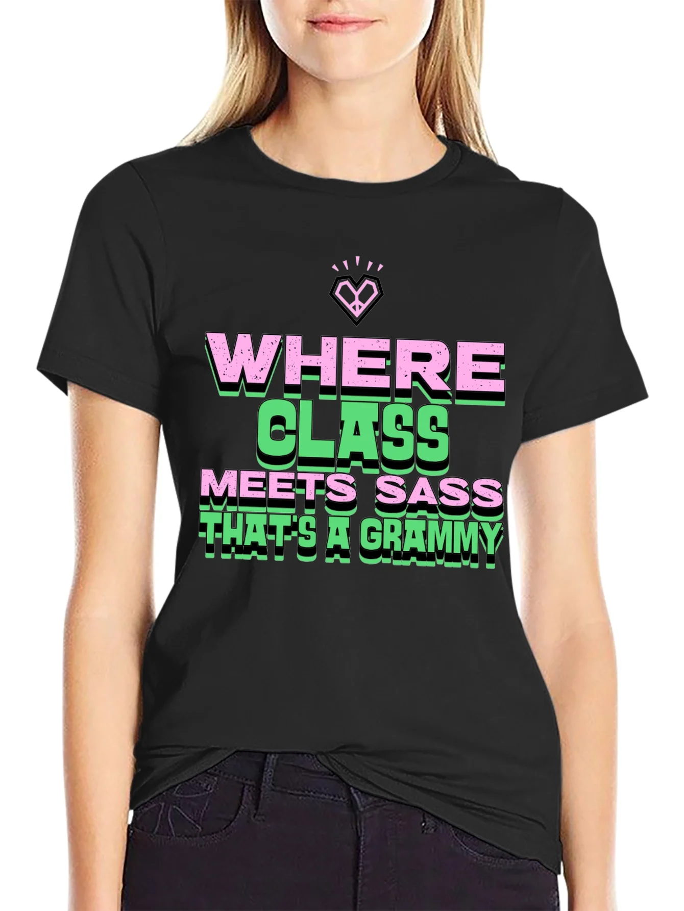 Where Class Meets Sass Black Graphic Tee