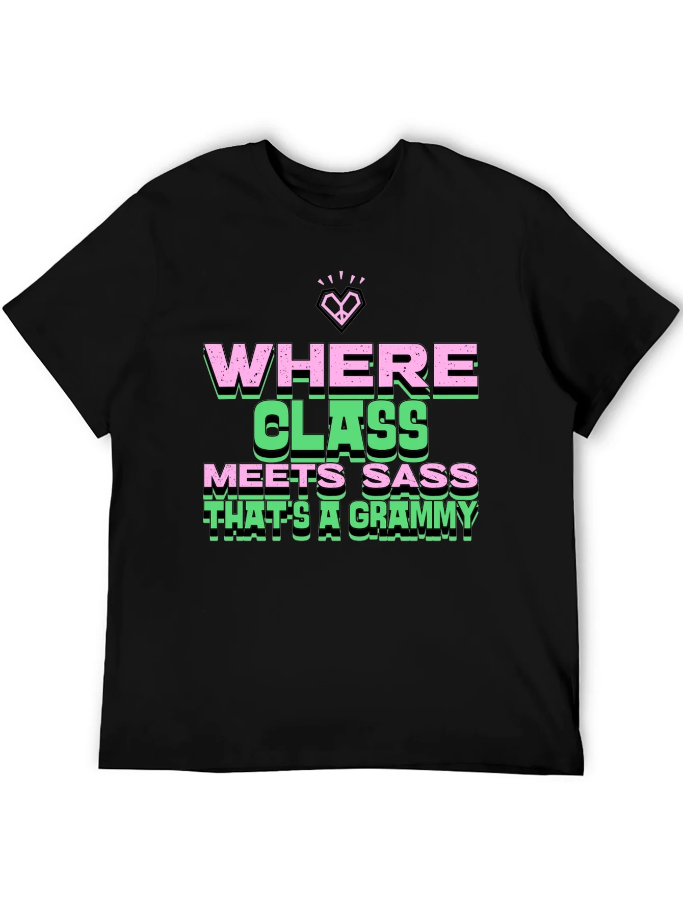 Where Class Meets Sass Black Graphic Tee