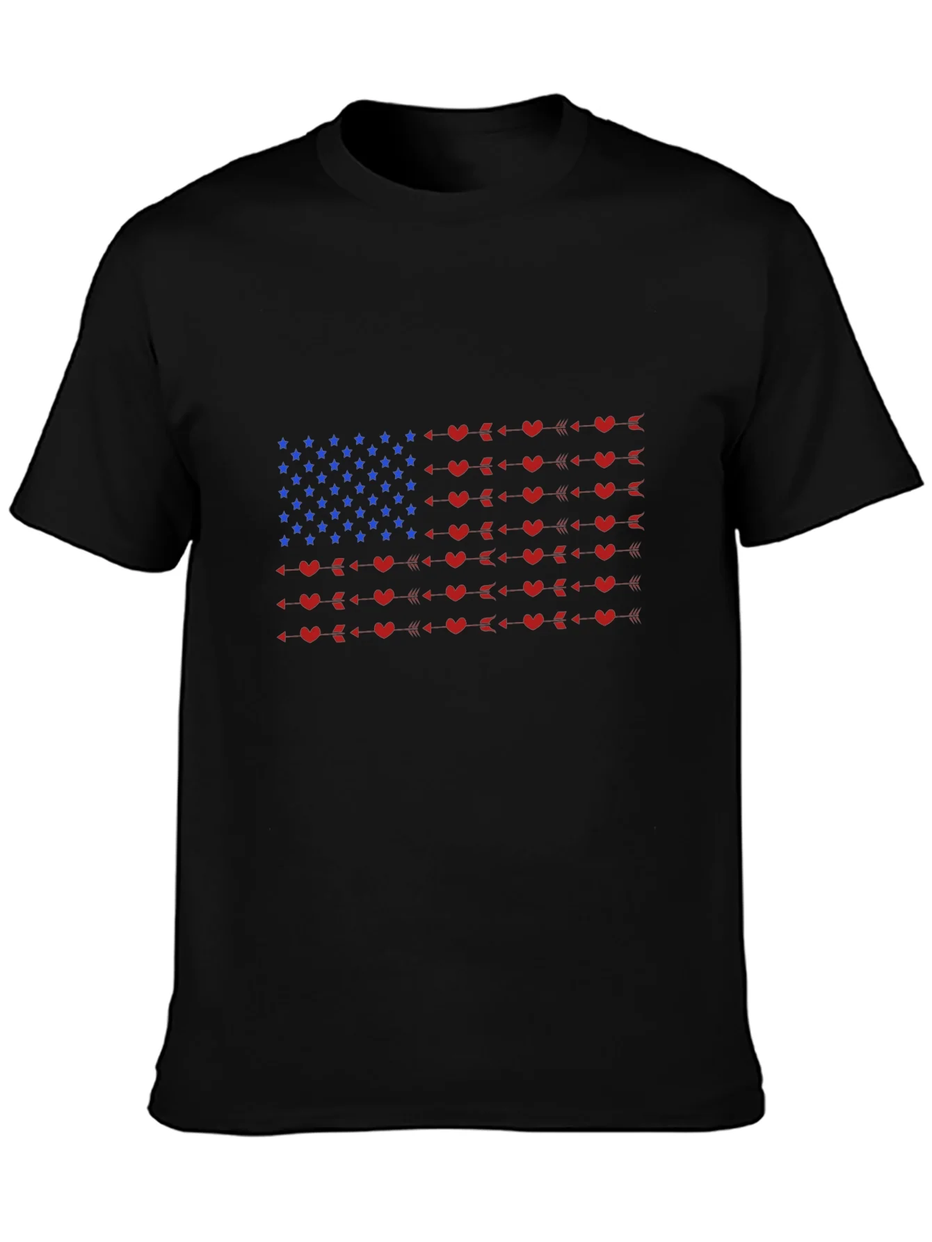 American Flag Heart Arrow Graphic Tee