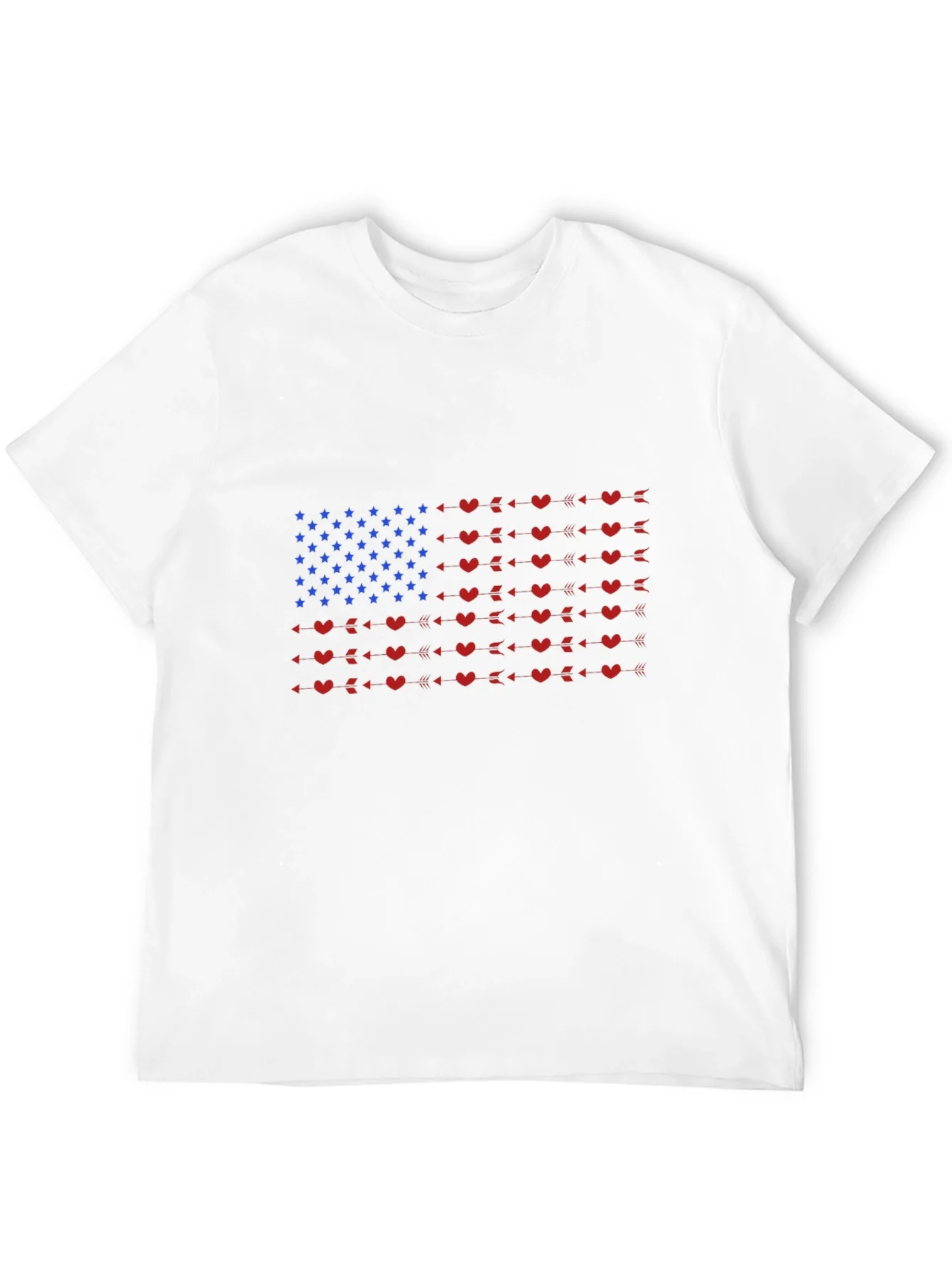 American Flag Heart Arrow Graphic Tee