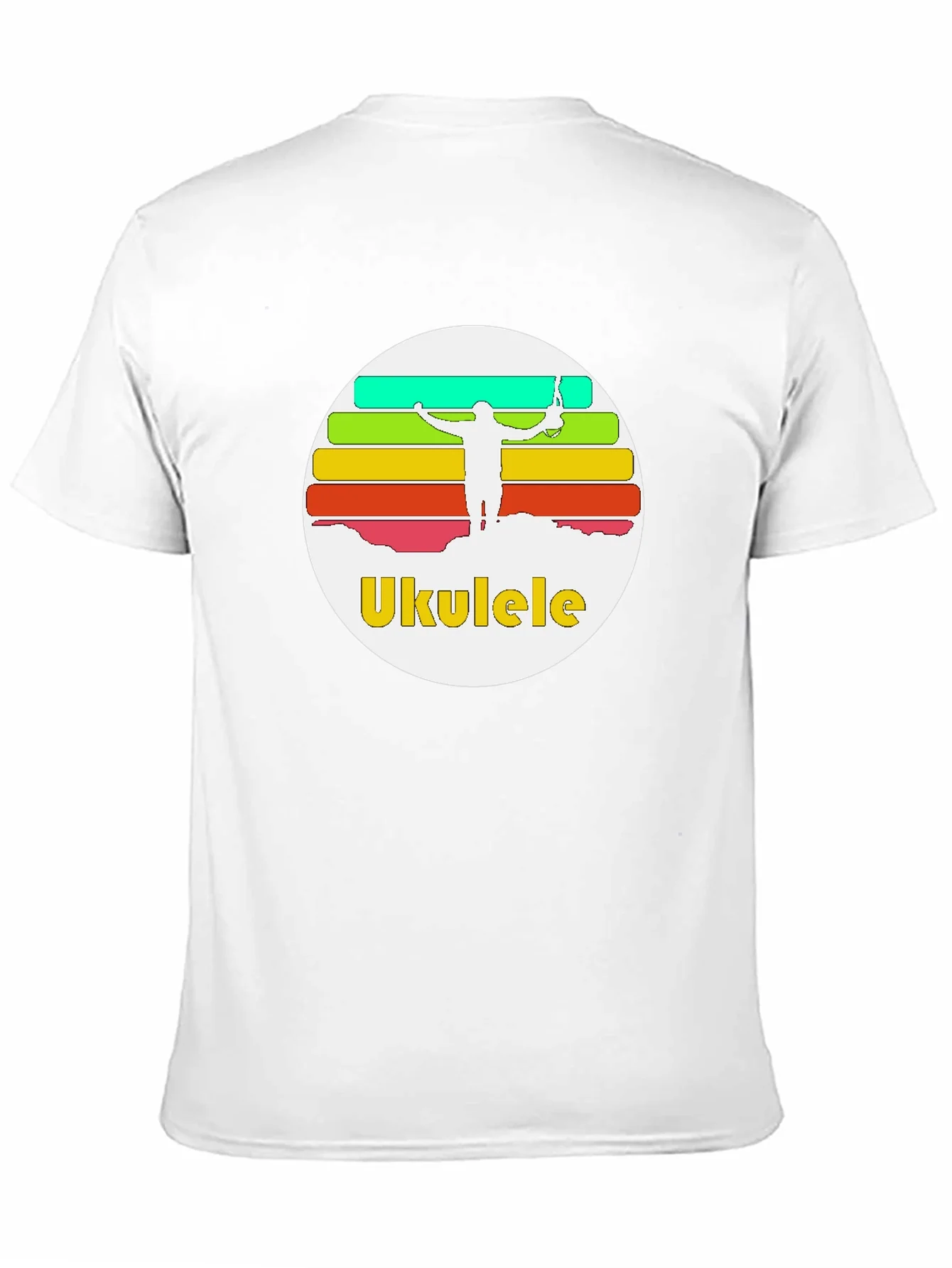 Ukulele Sunset T-Shirt - Retro Style Black Tee