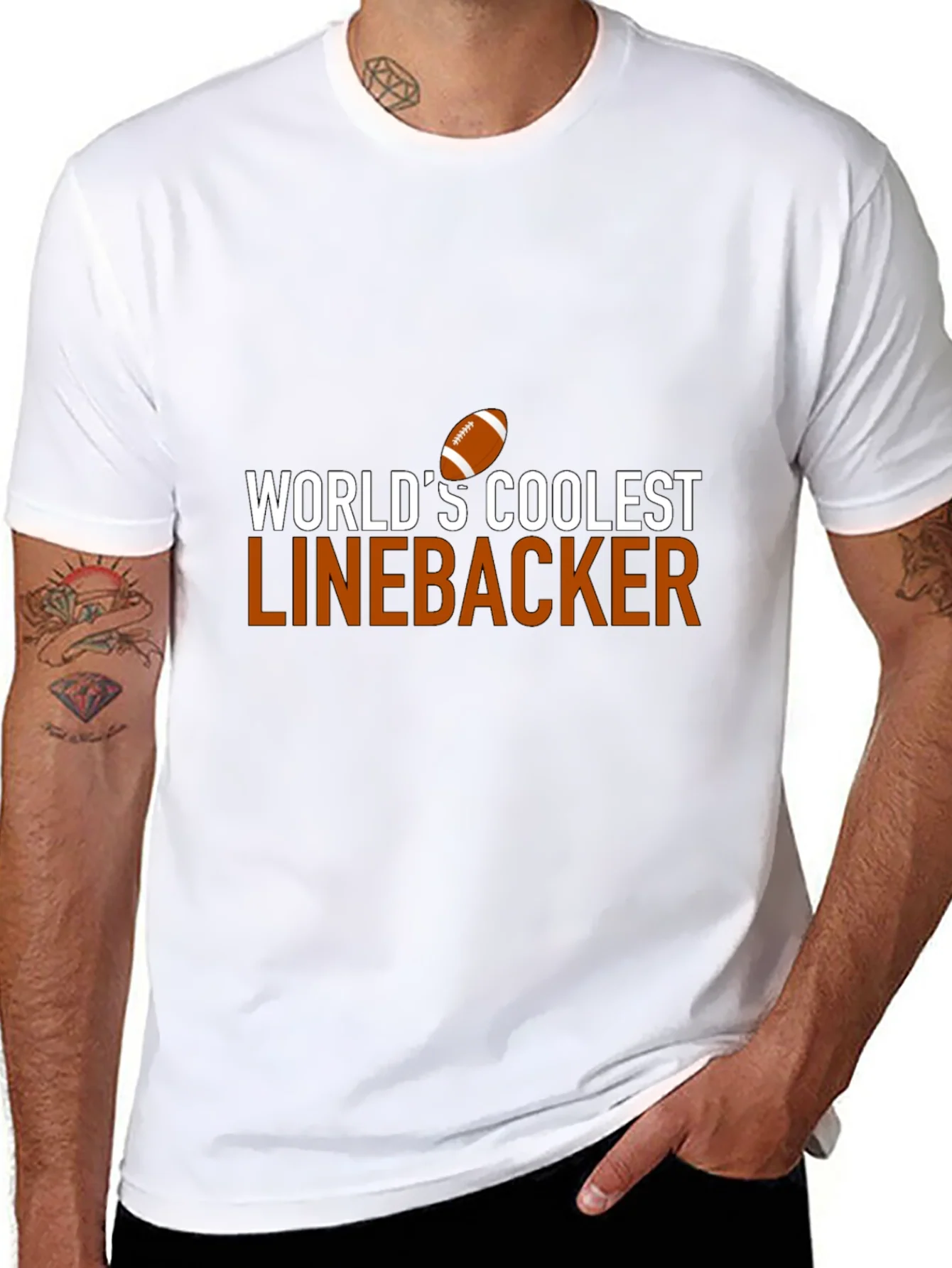 Worlds Coolest Linebacker Graphic Tee