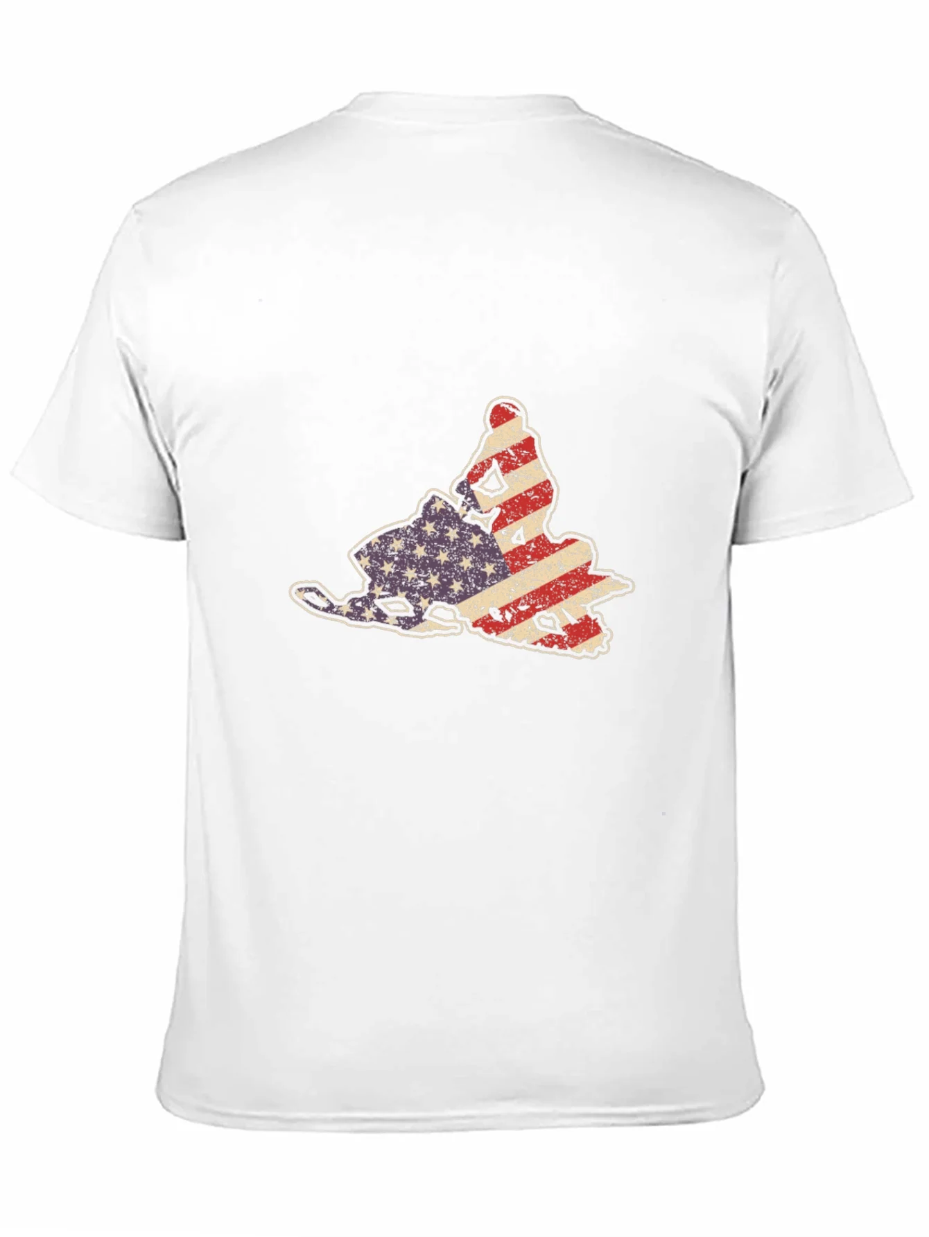 American Flag Snowmobile Graphic Tee