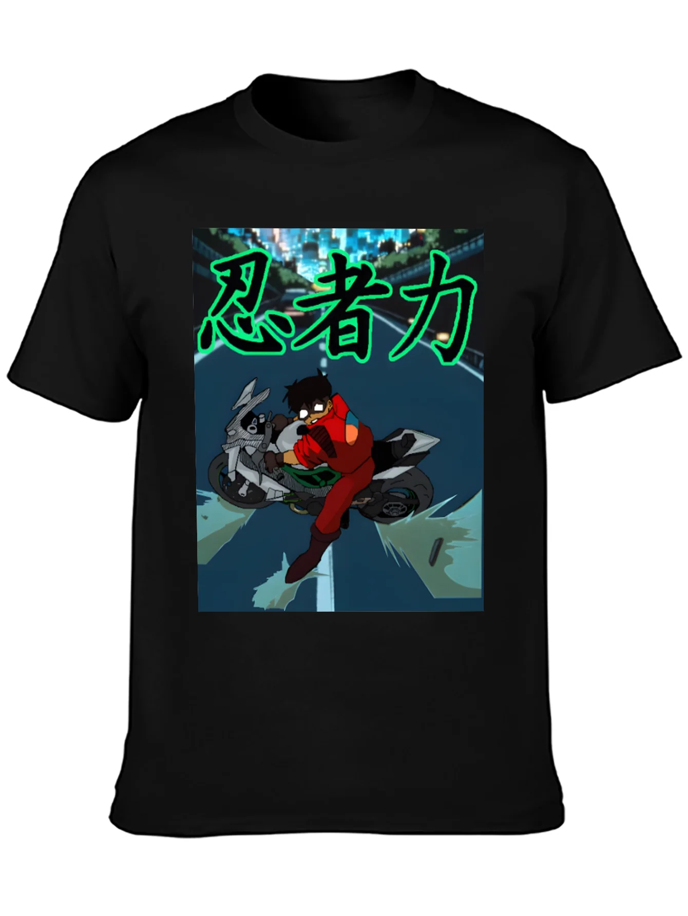 Anime Rider Graphic Tee - Ninja Power!