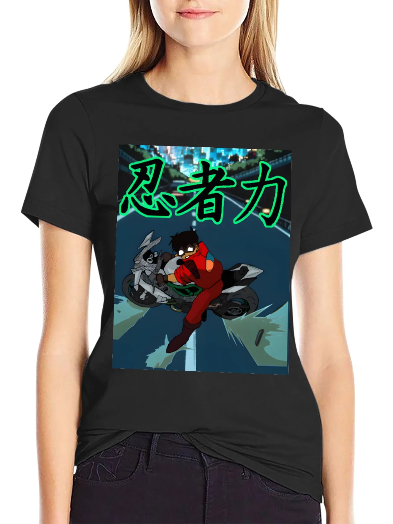Anime Rider Graphic Tee - Ninja Power!