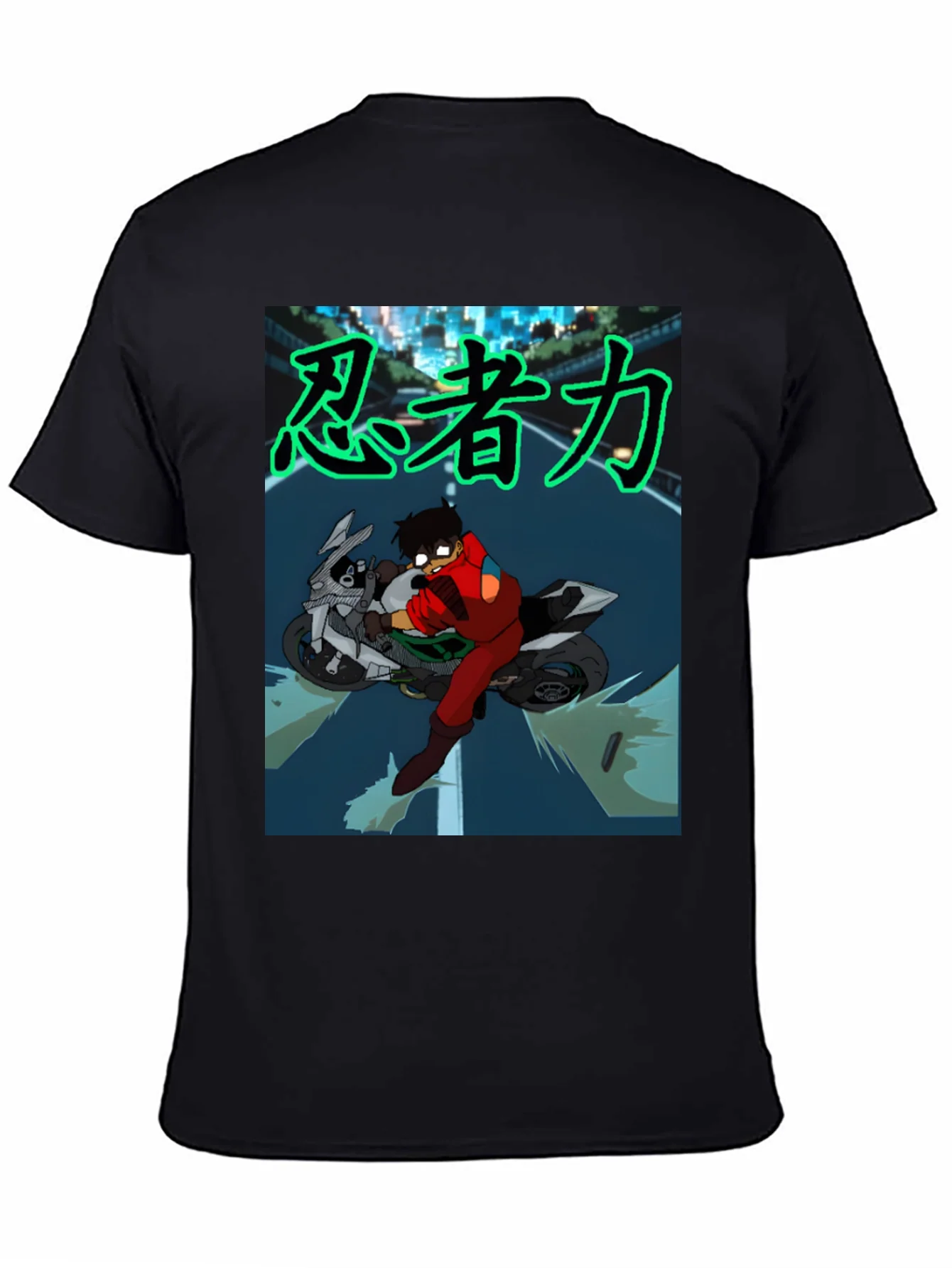 Anime Rider Graphic Tee - Ninja Power!