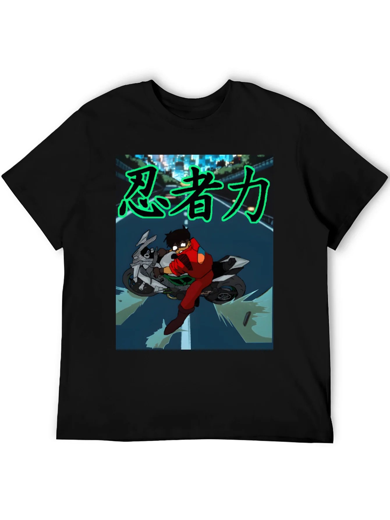 Anime Rider Graphic Tee - Ninja Power!