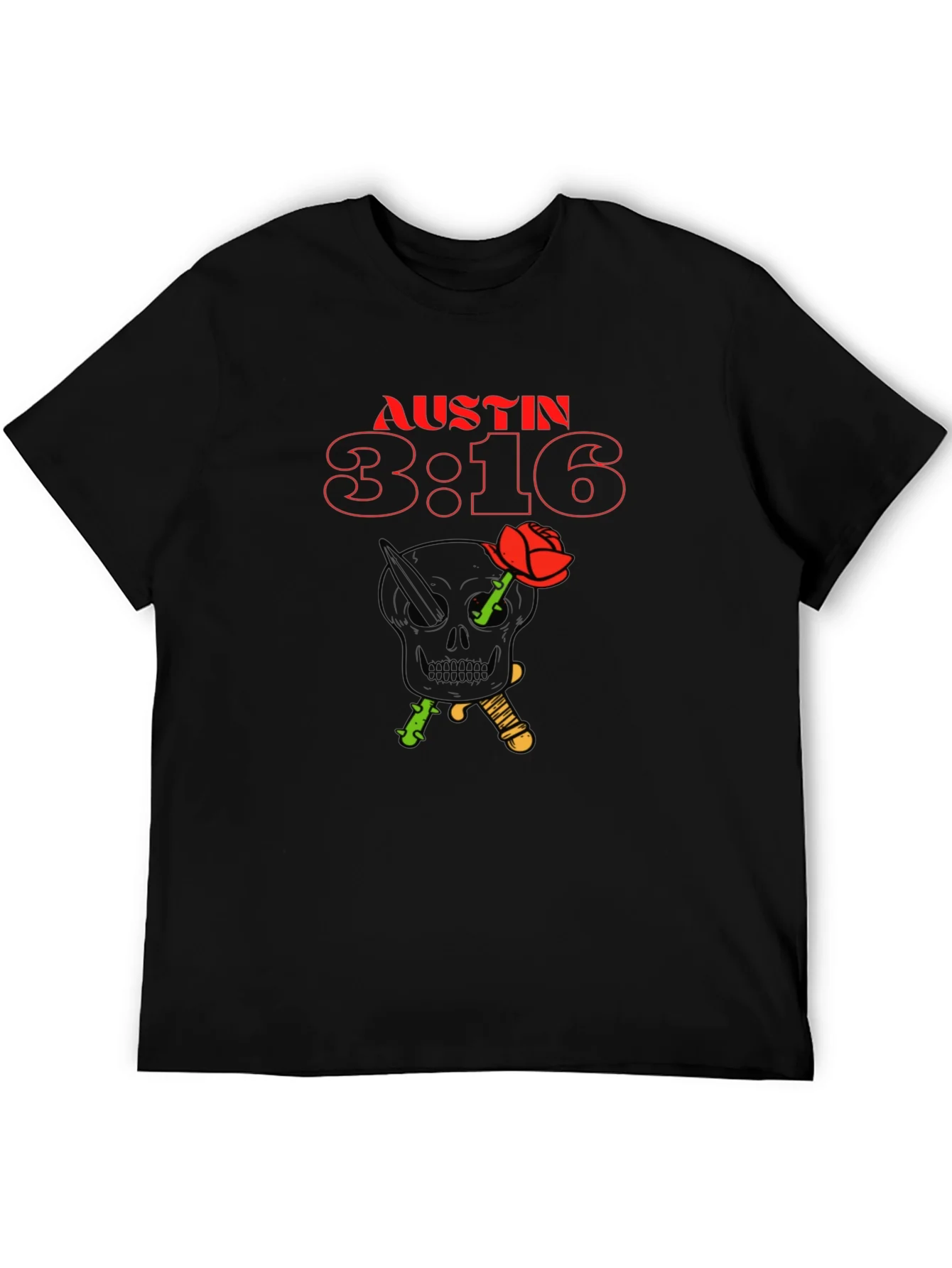 Austin 3:16 Skull Rose Graphic Tee