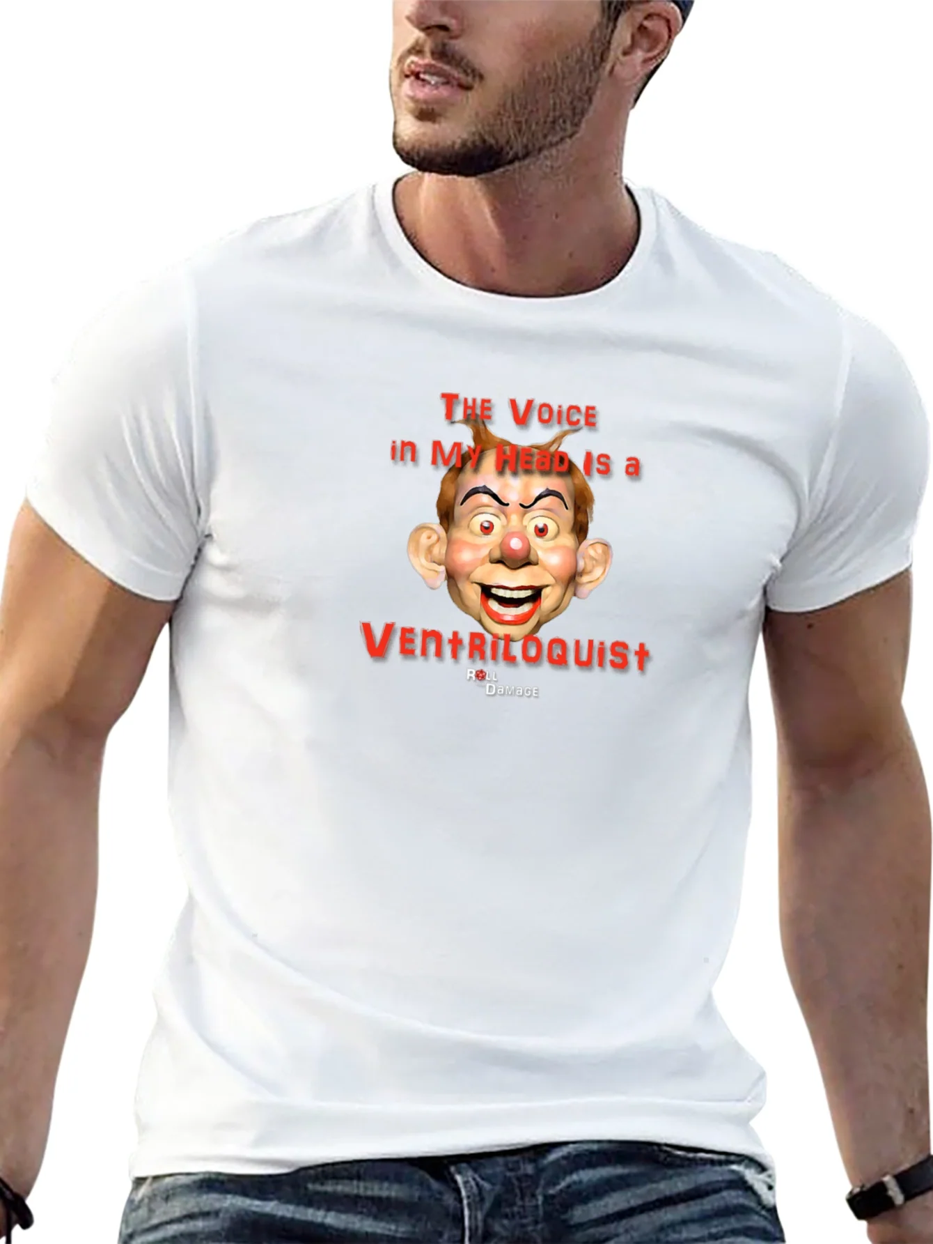 Ventriloquist Dummy Graphic Tee - Unique Humor T-Shirt
