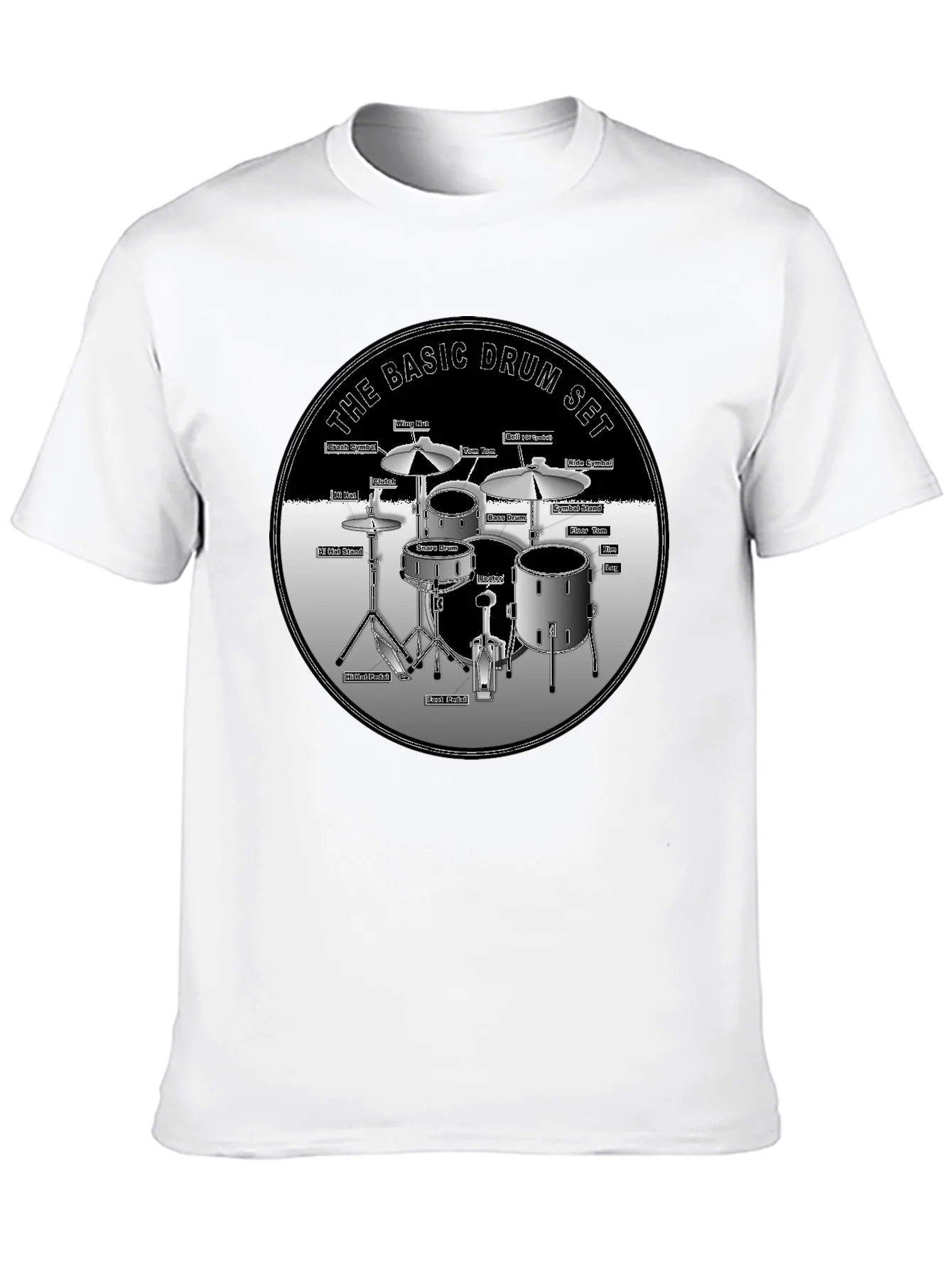 Basic Drum Set T-Shirt - Musician Gift