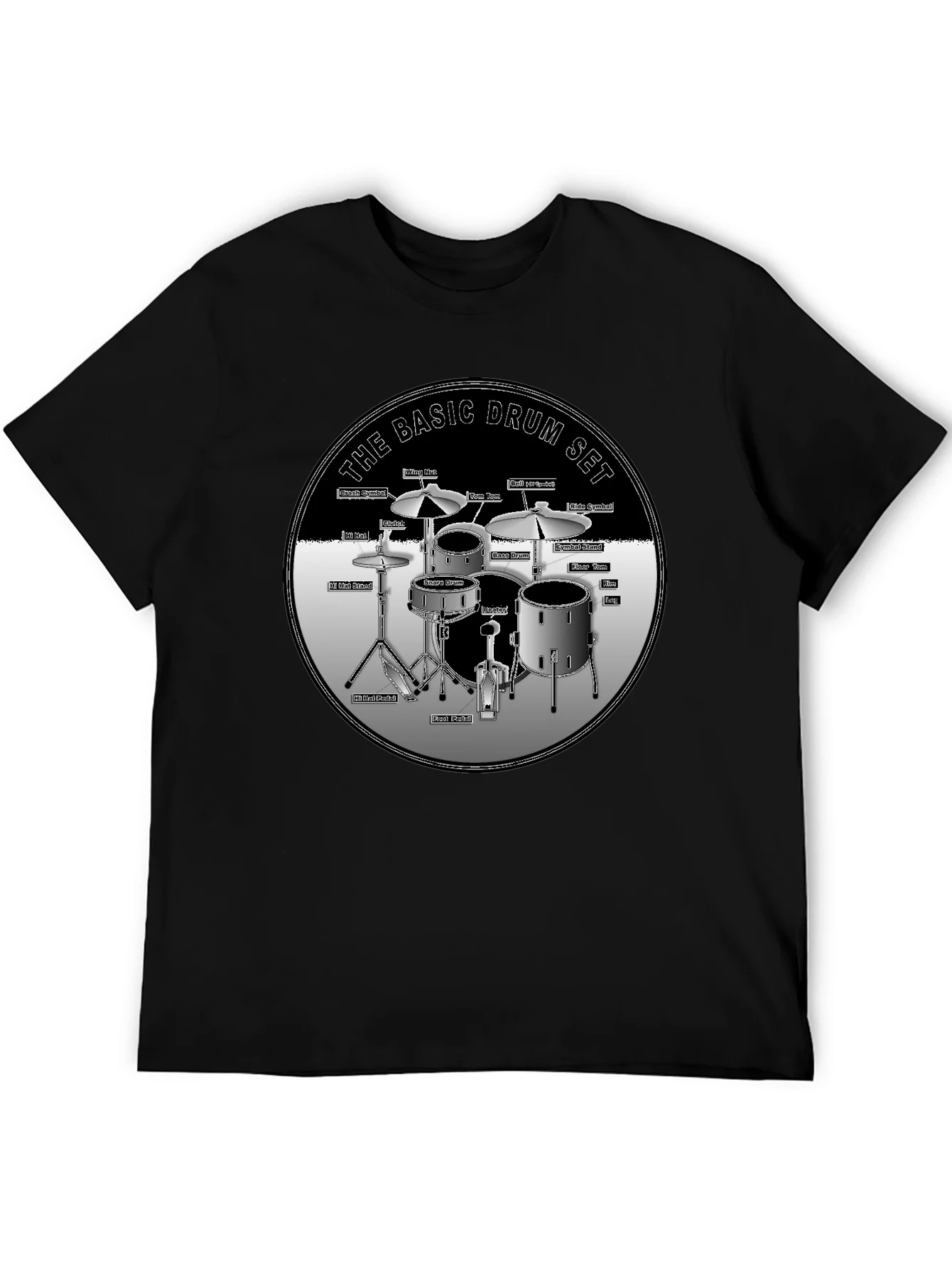 Basic Drum Set T-Shirt - Musician Gift