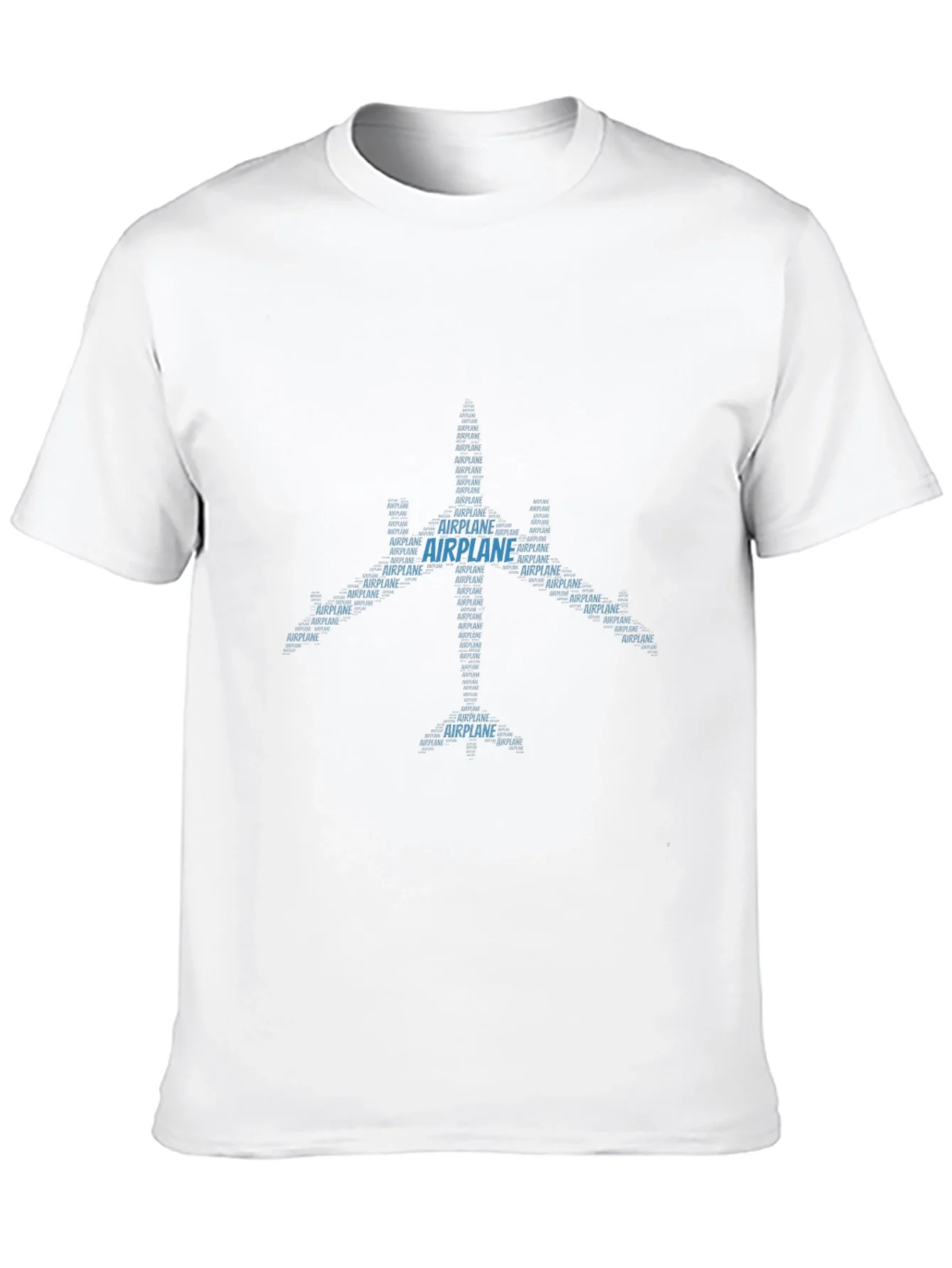 Airplane Word Art Black T-Shirt