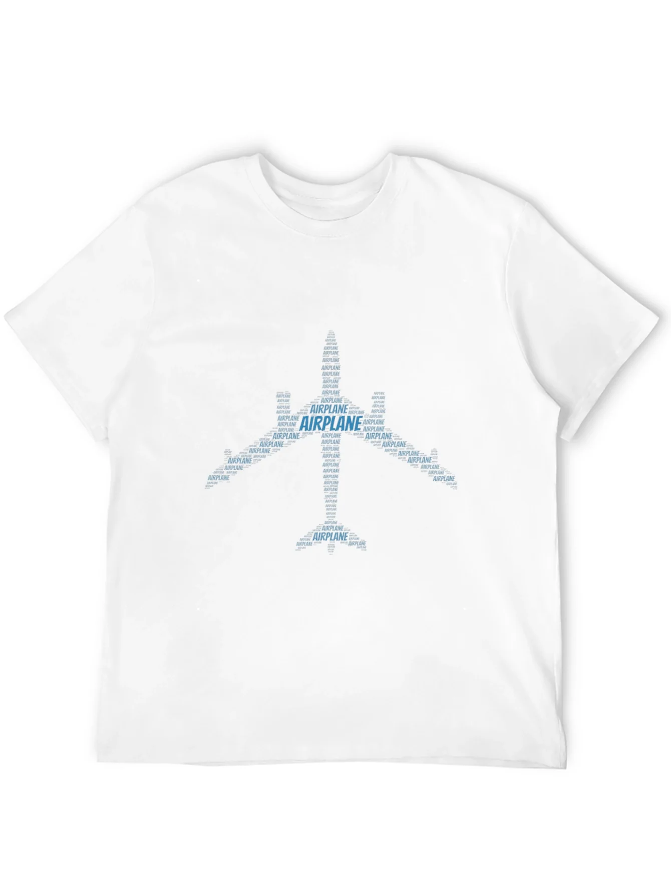Airplane Word Art Black T-Shirt
