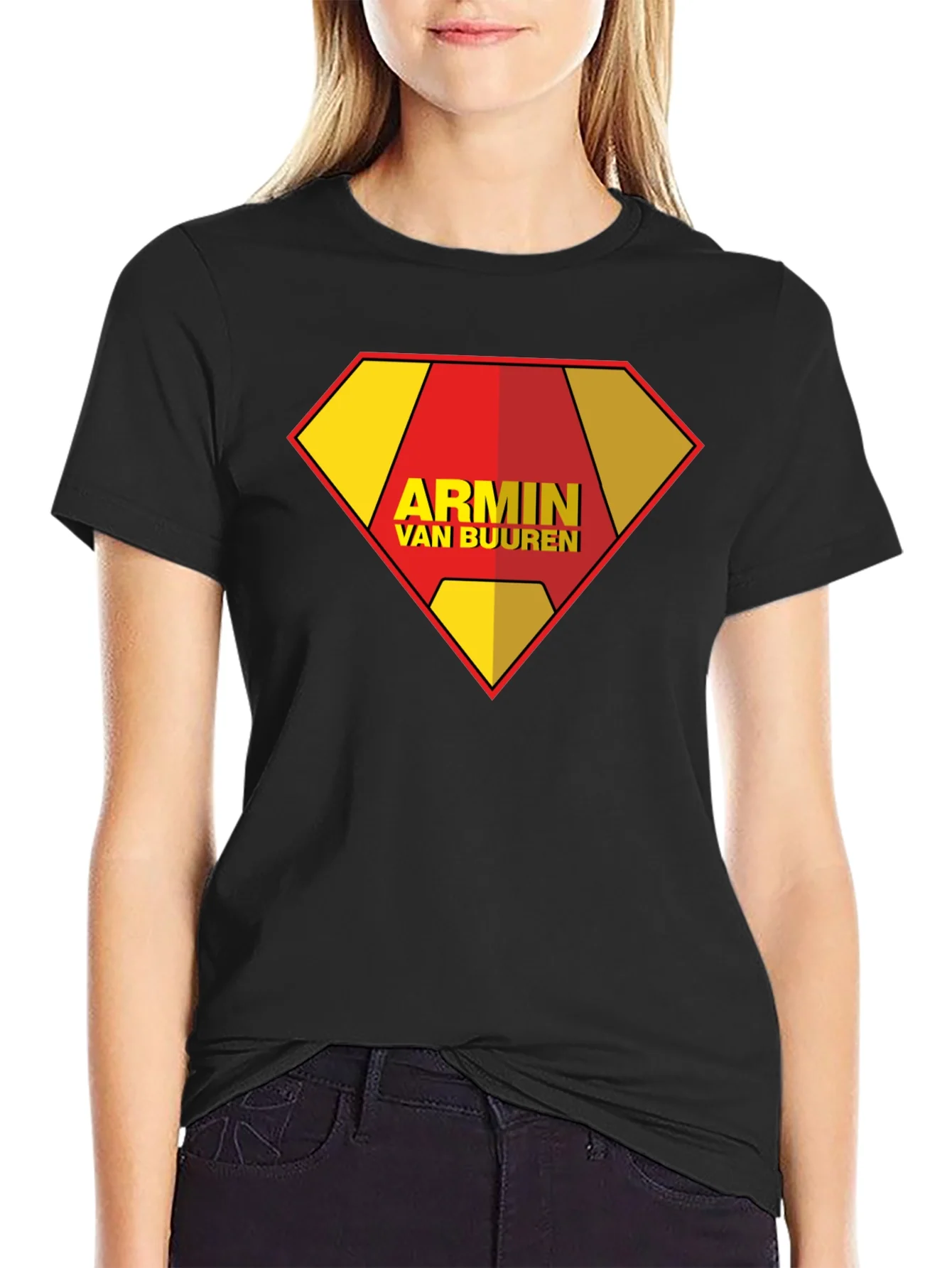 Armin Van Buuren Superman Style Black T-Shirt
