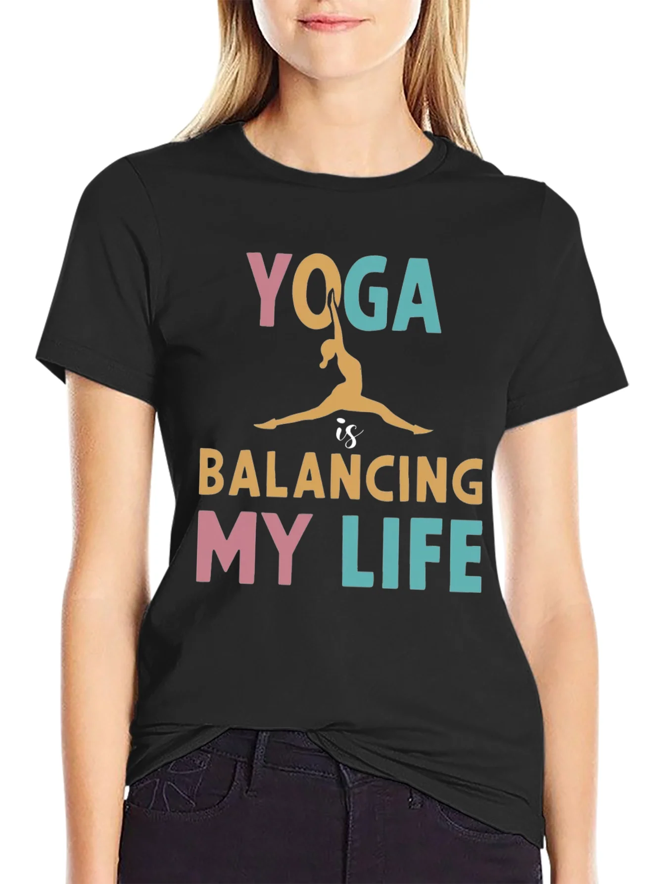 Yoga Balancing Life Graphic Tee