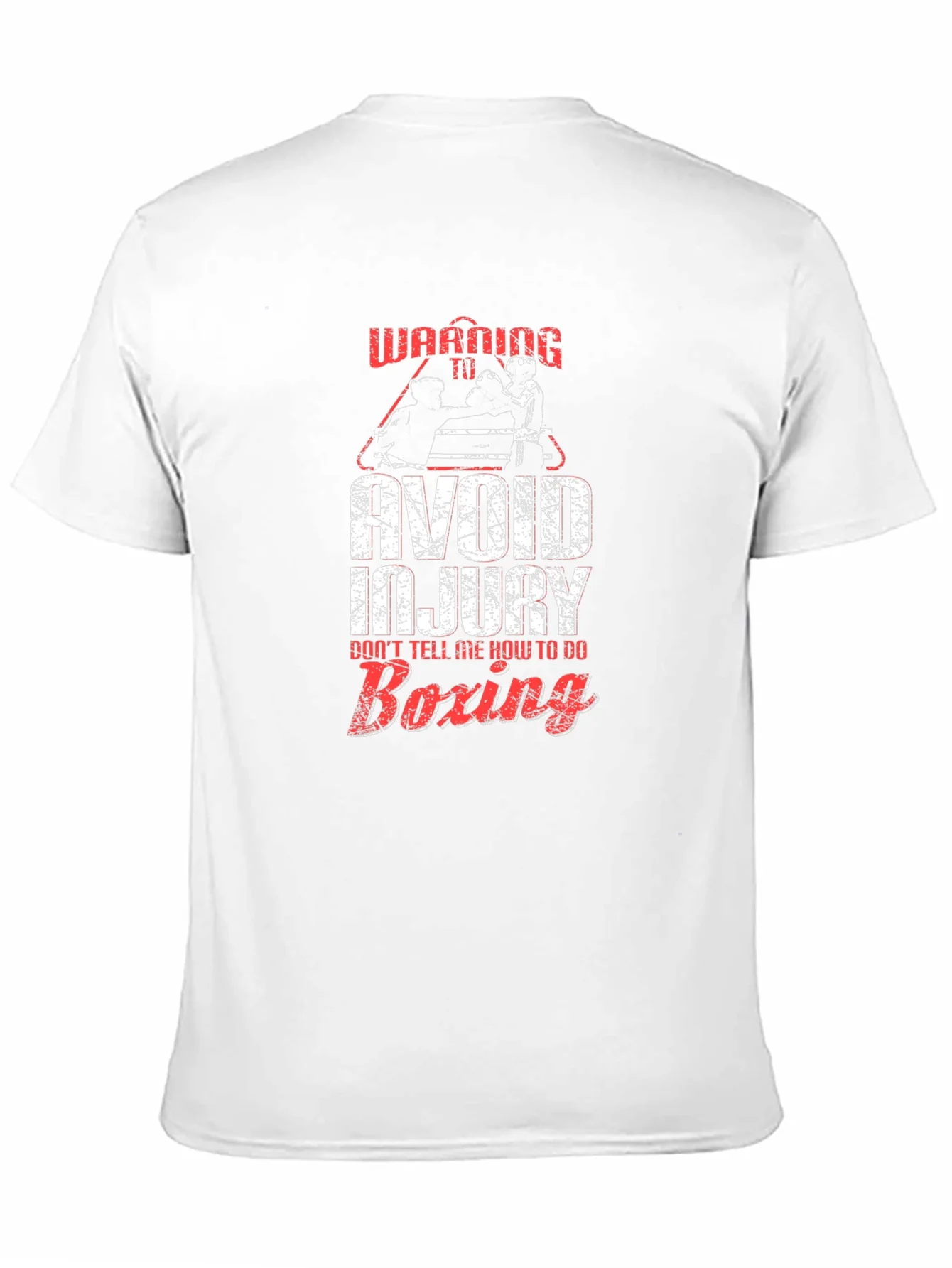 Warning Boxing T-Shirt Avoid Injury Funny Graphic Tee