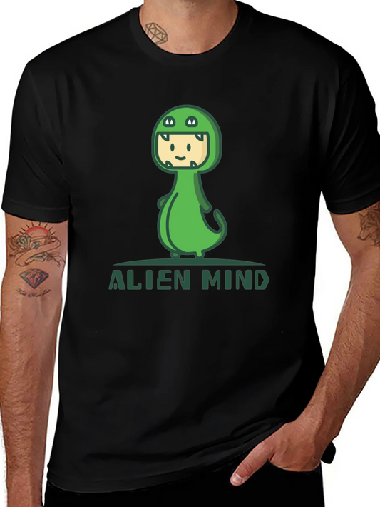 Alien Mind Dino T-Shirt - Fun Graphic Tee