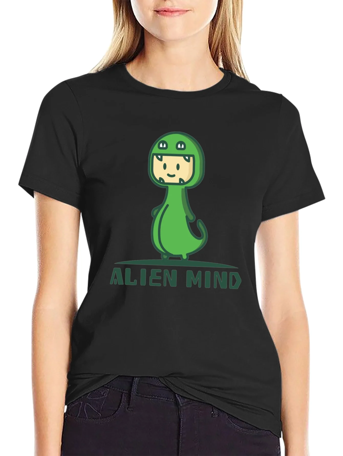 Alien Mind Dino T-Shirt - Fun Graphic Tee