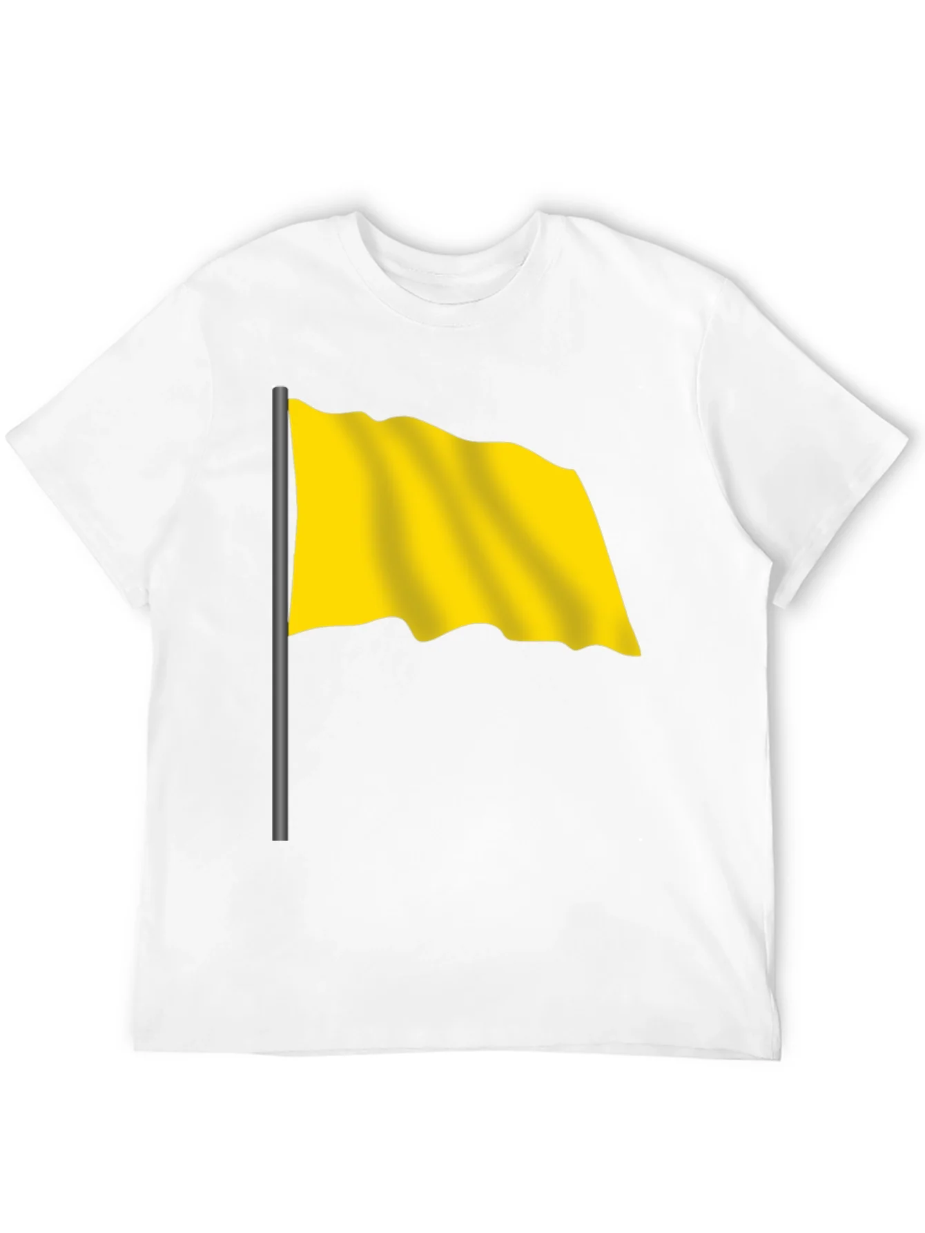 Yellow Flag Graphic Black T-Shirt - Stylish & Unique