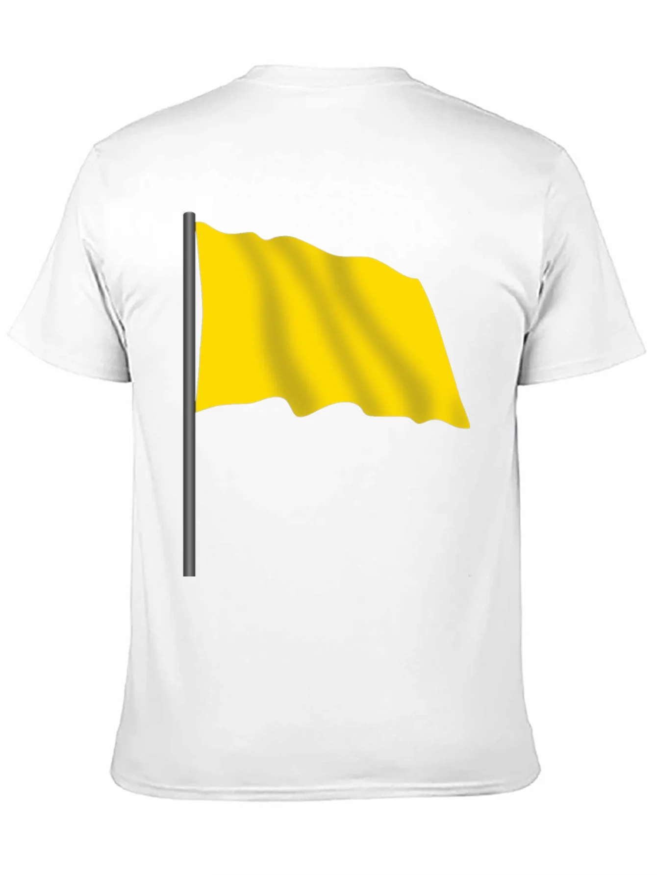 Yellow Flag Graphic Black T-Shirt - Stylish & Unique