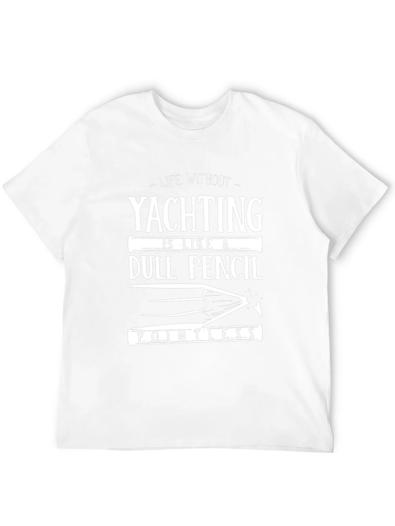 Yachting Dull Pencil Mens T-Shirt