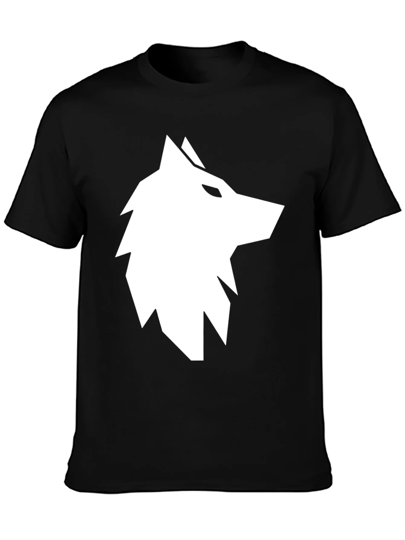Wolf Graphic Print Black T-Shirt