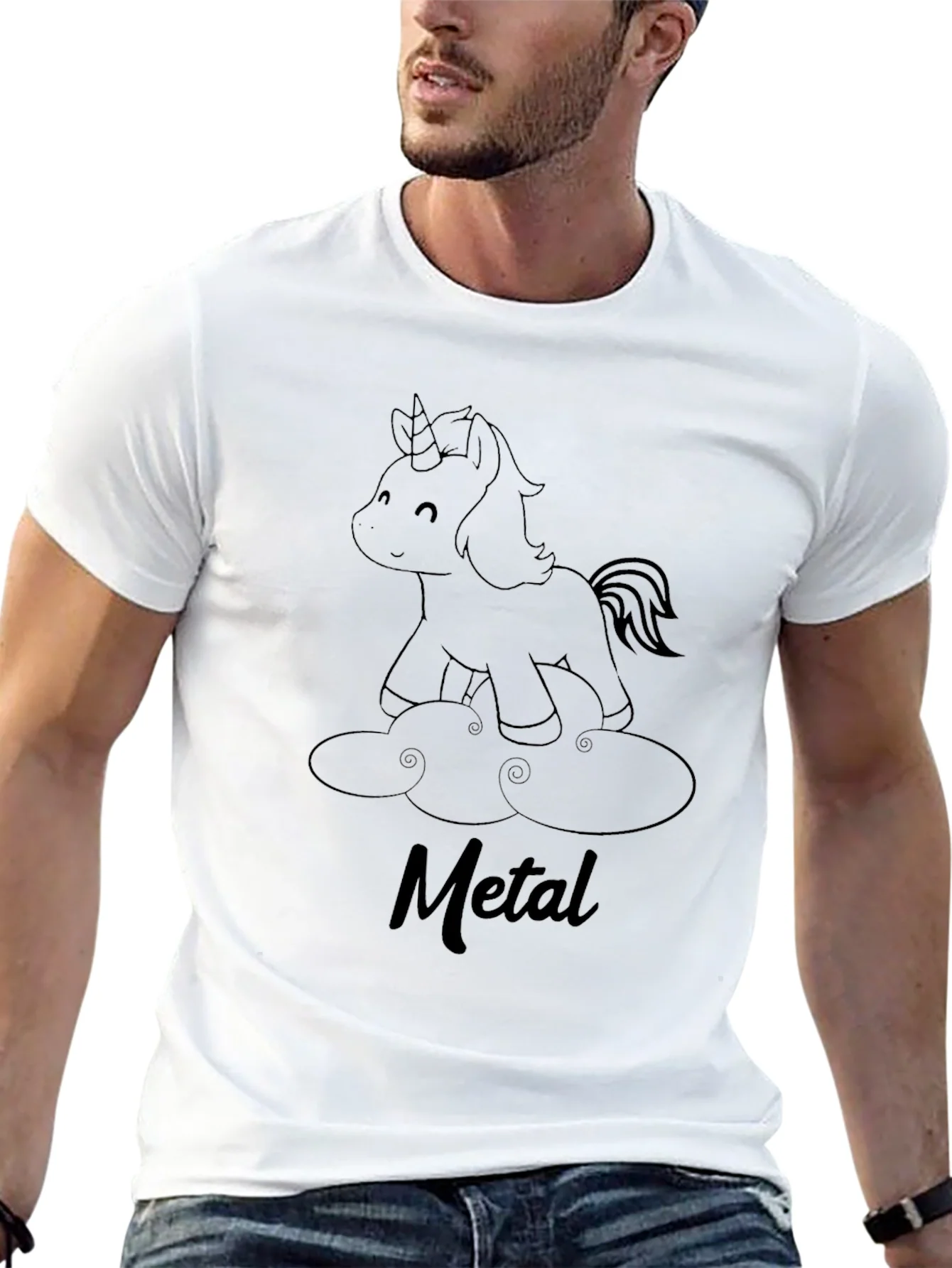 Unicorn Metal Band Graphic Tee