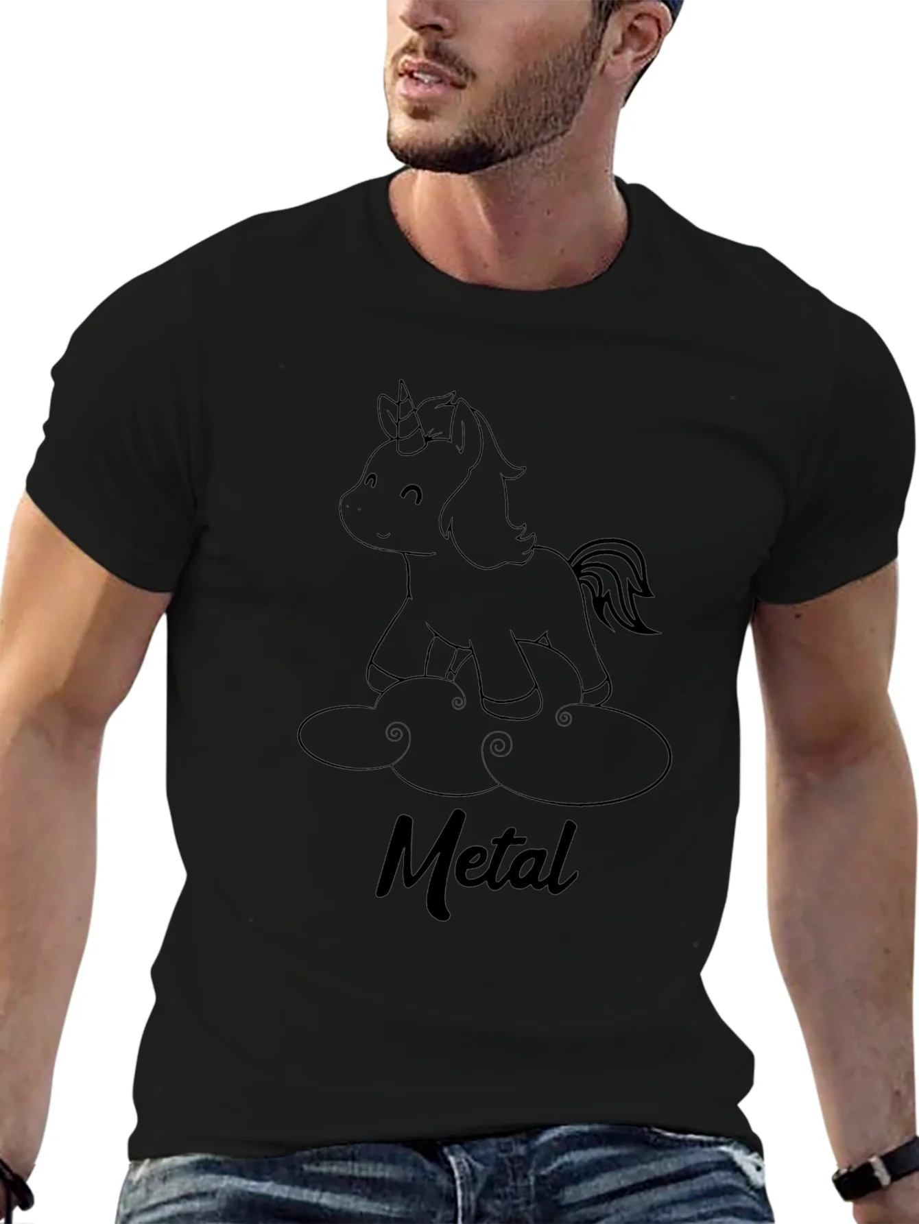 Unicorn Metal Band Graphic Tee