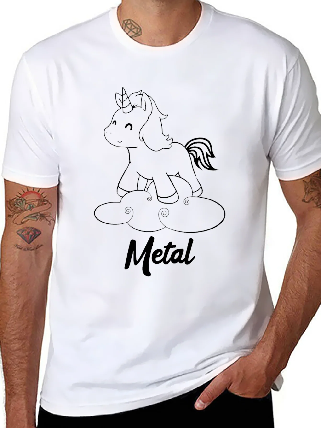 Unicorn Metal Band Graphic Tee